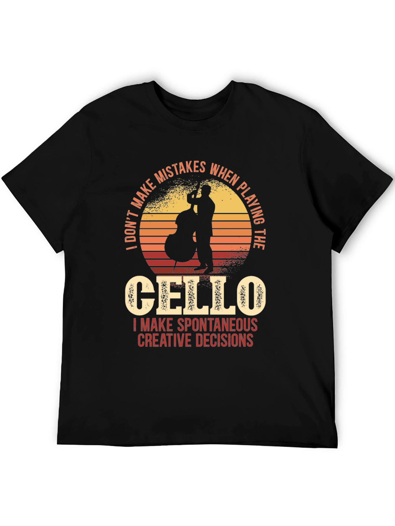 Black Cello Player T-Shirt - Funny Musician Tee view 5