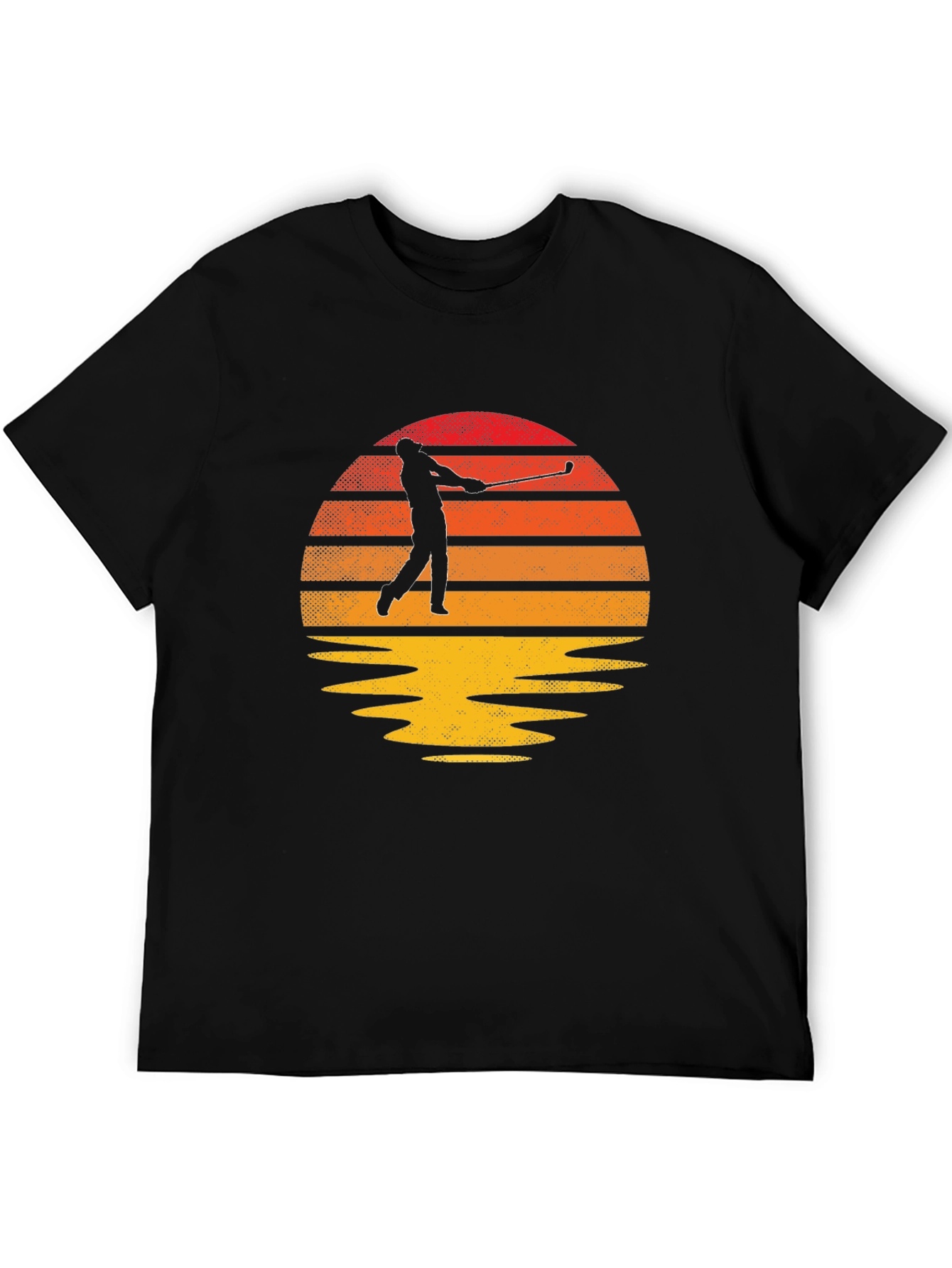 Black Golfer Sunset Graphic Tee - Classic Fit view 5