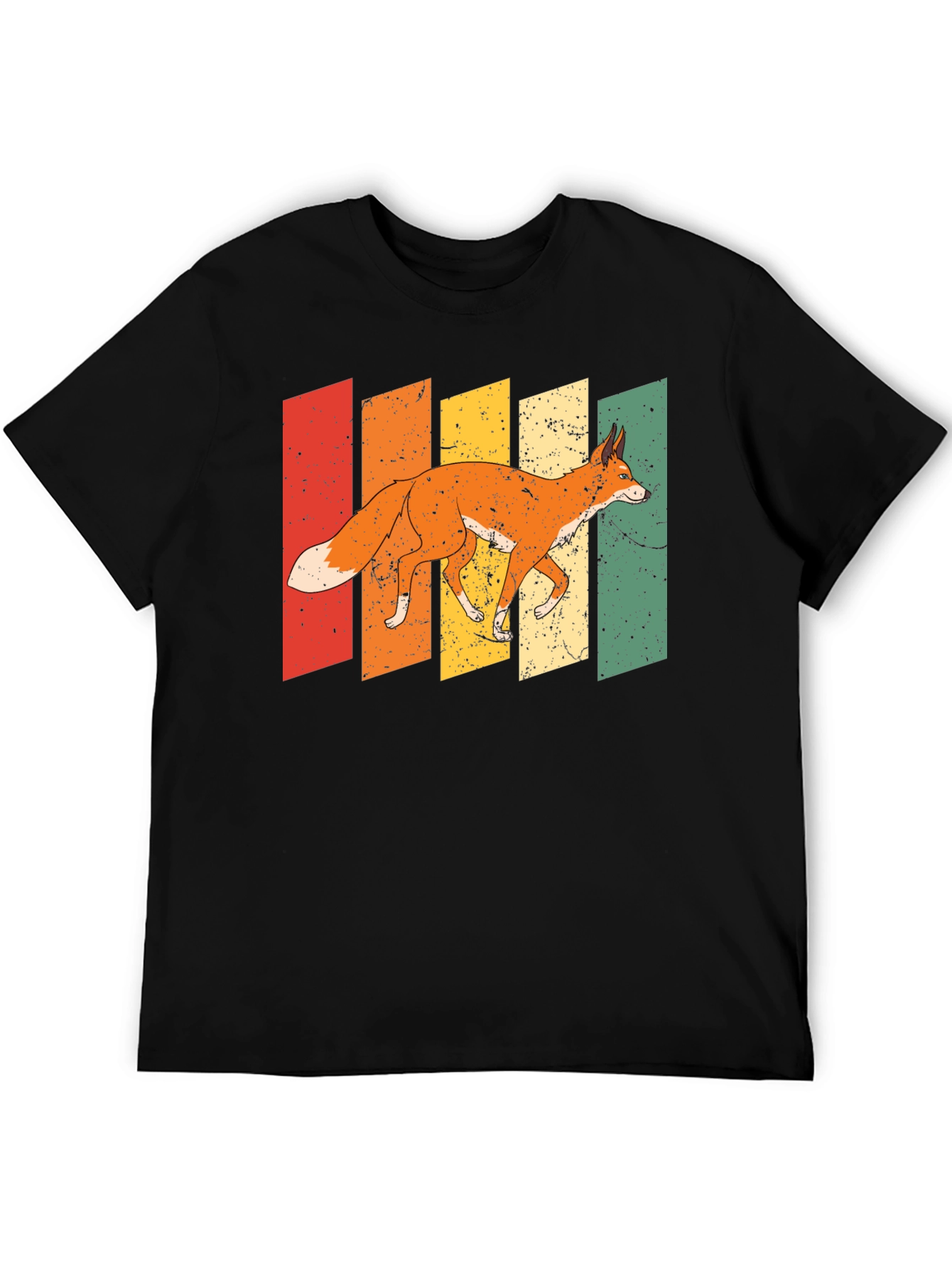 Black Retro Fox Graphic Tee - Unique Style view 5