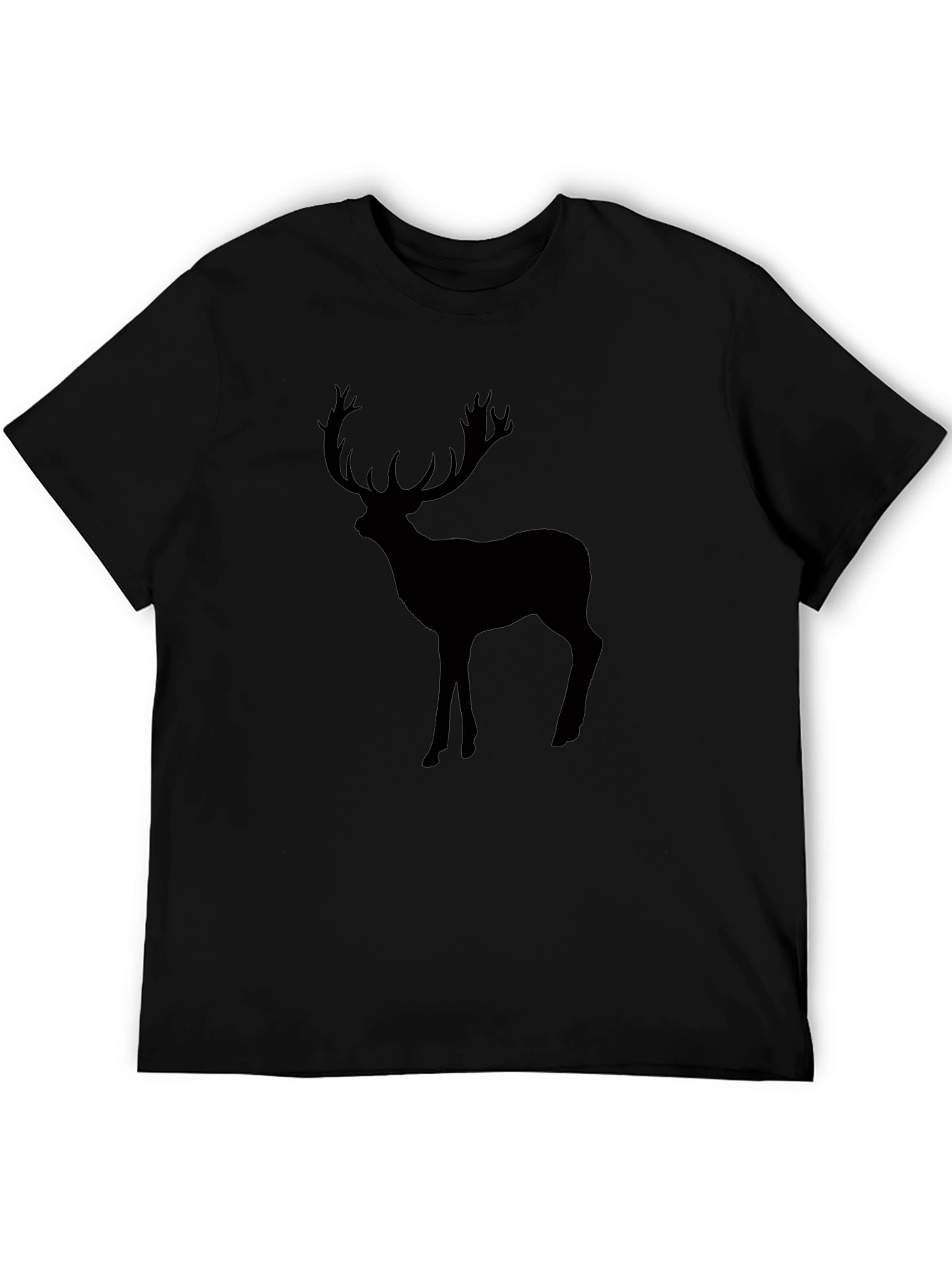 Black Black Deer Graphic Tee - Men's Crew Neck T-Shirt view 5