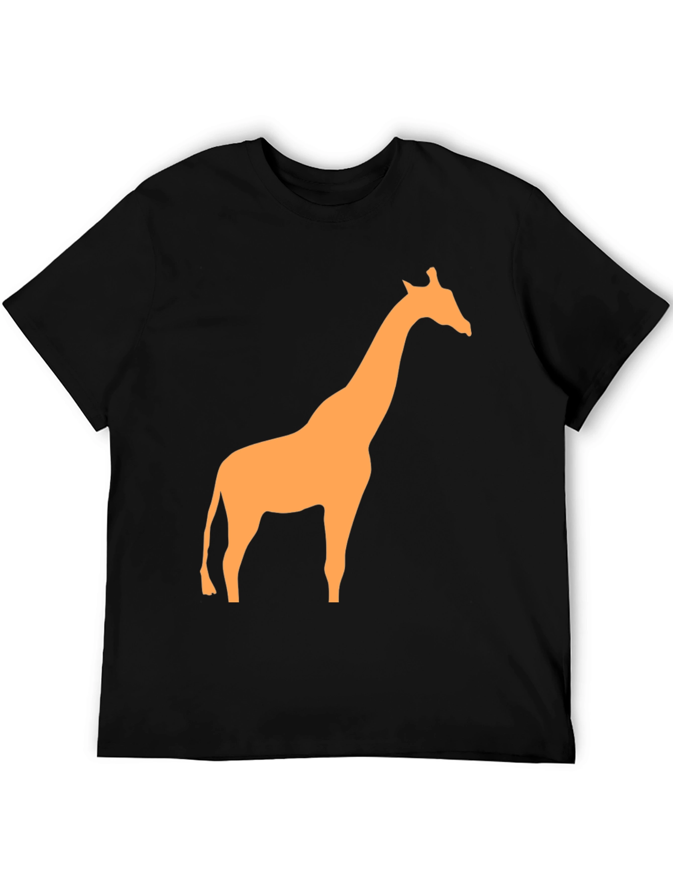 Black Giraffe Graphic Tee - Black Casual T-Shirt view 5