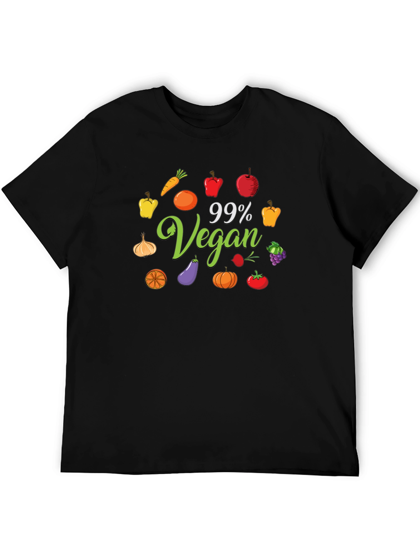 Black 99% Vegan T-Shirt - Plant Based Lifestyle Apparel view 5