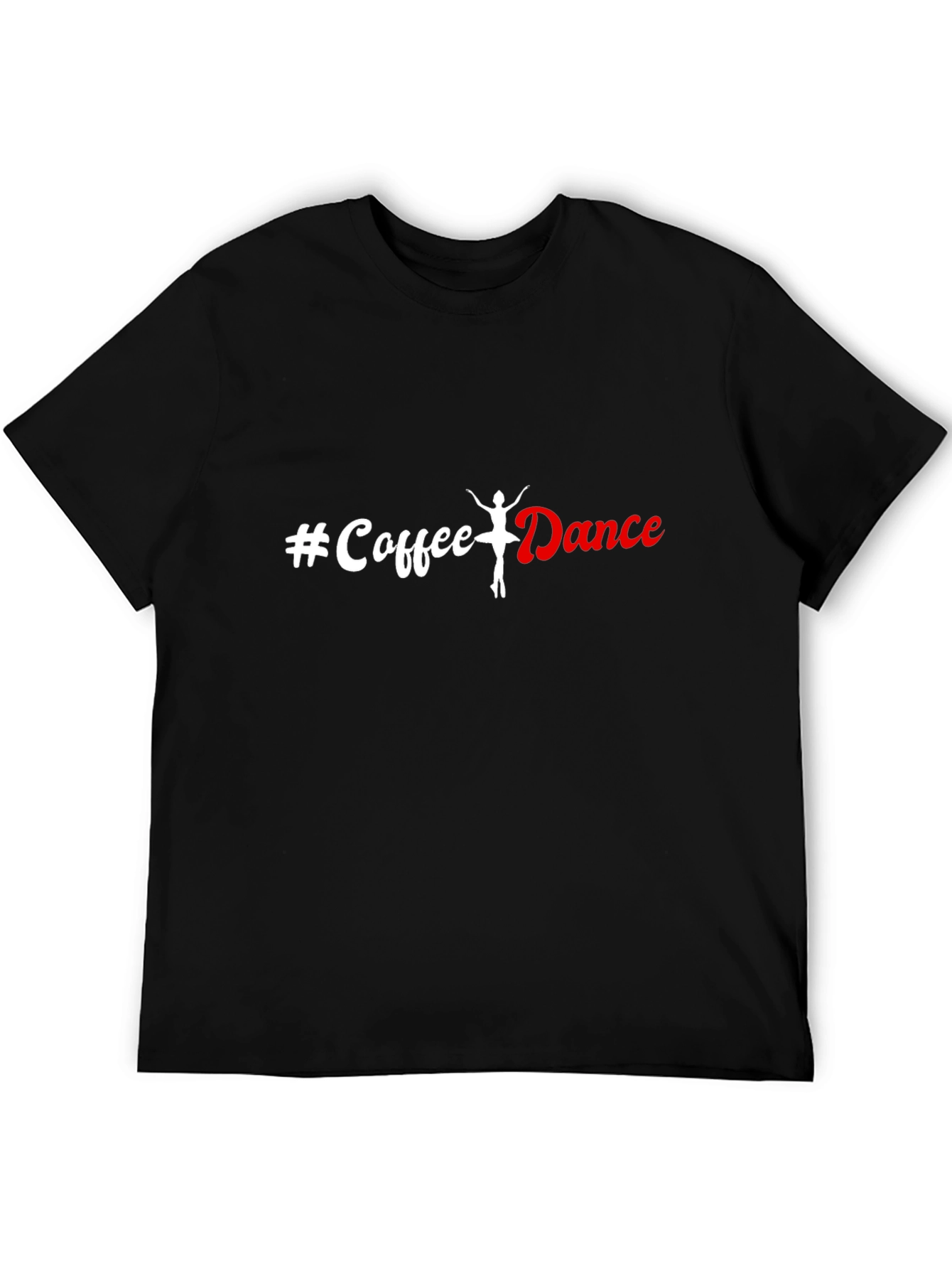 Black Coffee Dance Graphic Tee - Black Cotton Casual view 5