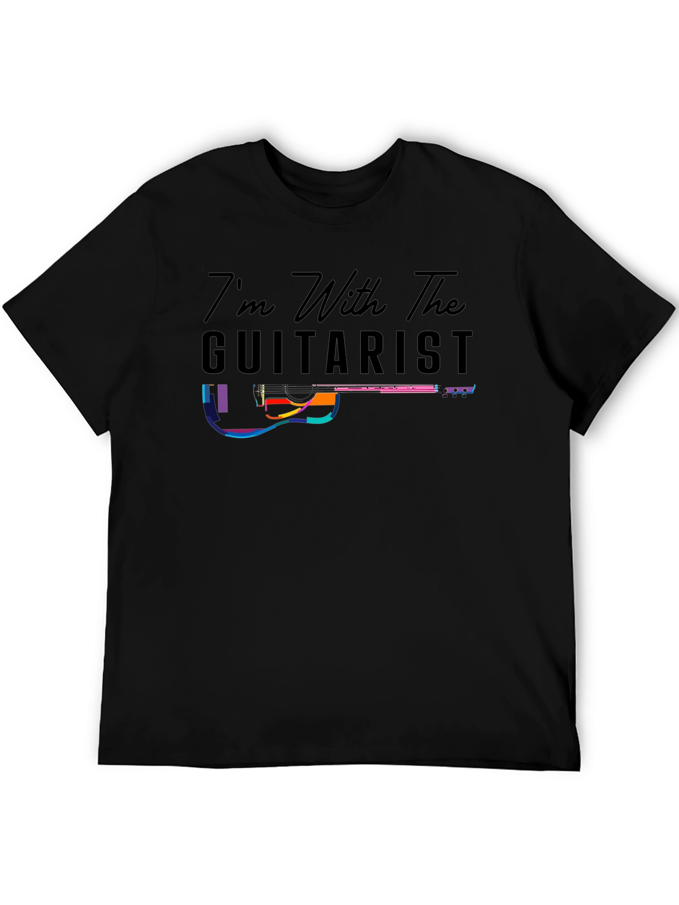 Black I'm With The Guitarist Graphic T-Shirt view 5