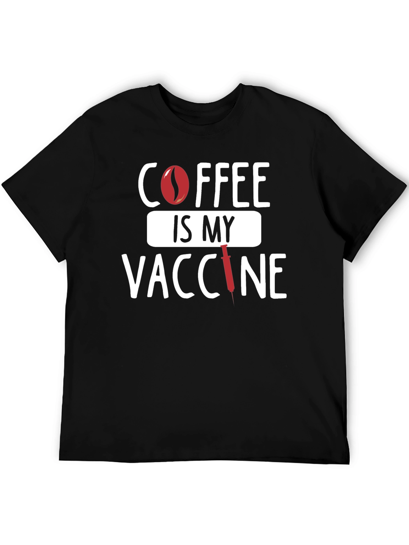 Black Coffee Is My Vaccine T-Shirt - Unisex Cotton Tee view 5
