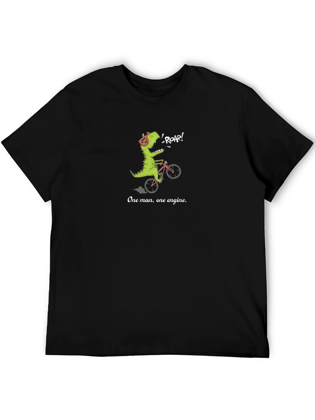 Black Dino Biking T-Shirt - One Man, One Engine view 5