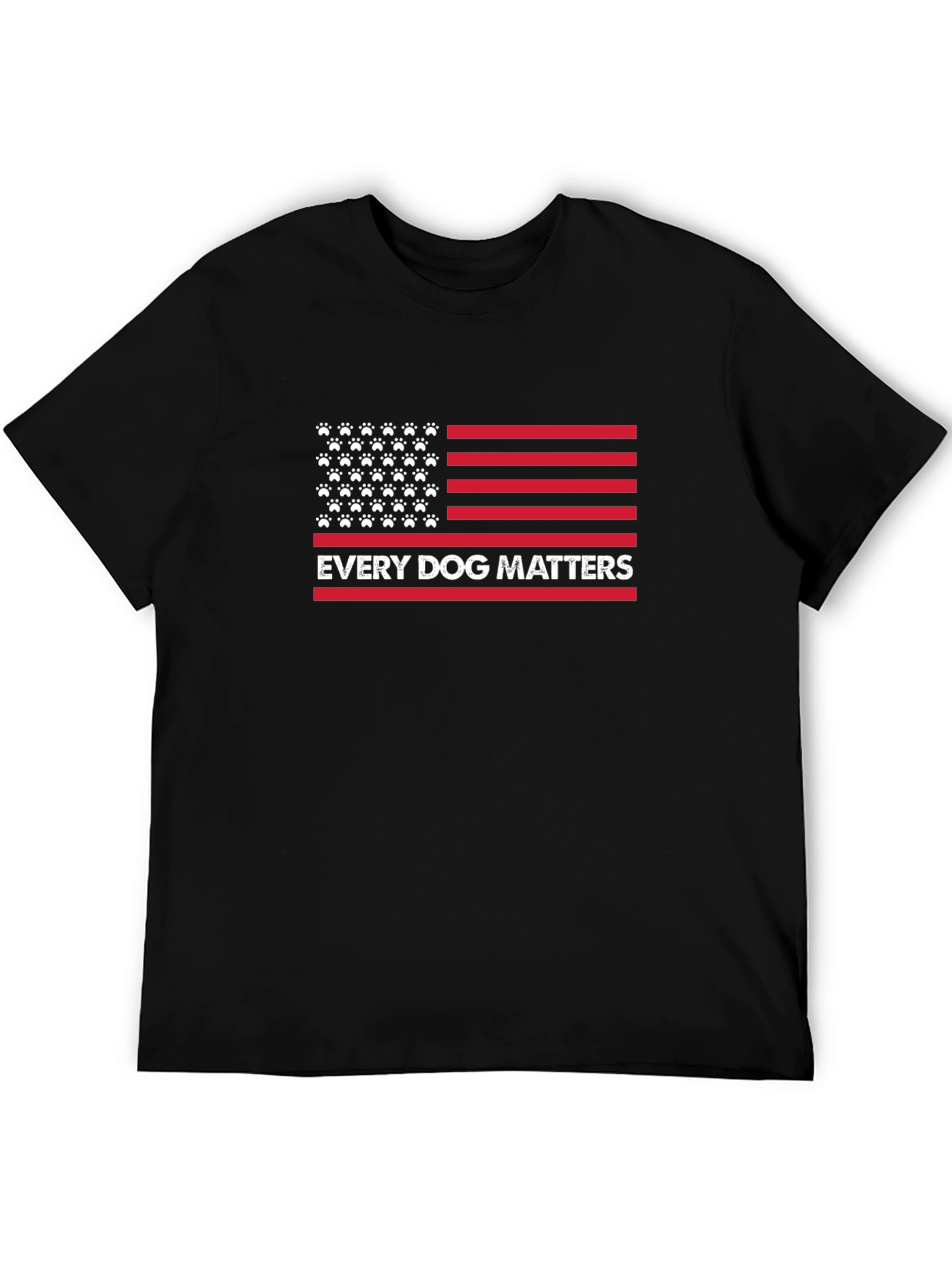 Black Every Dog Matters Patriotic Tee view 5