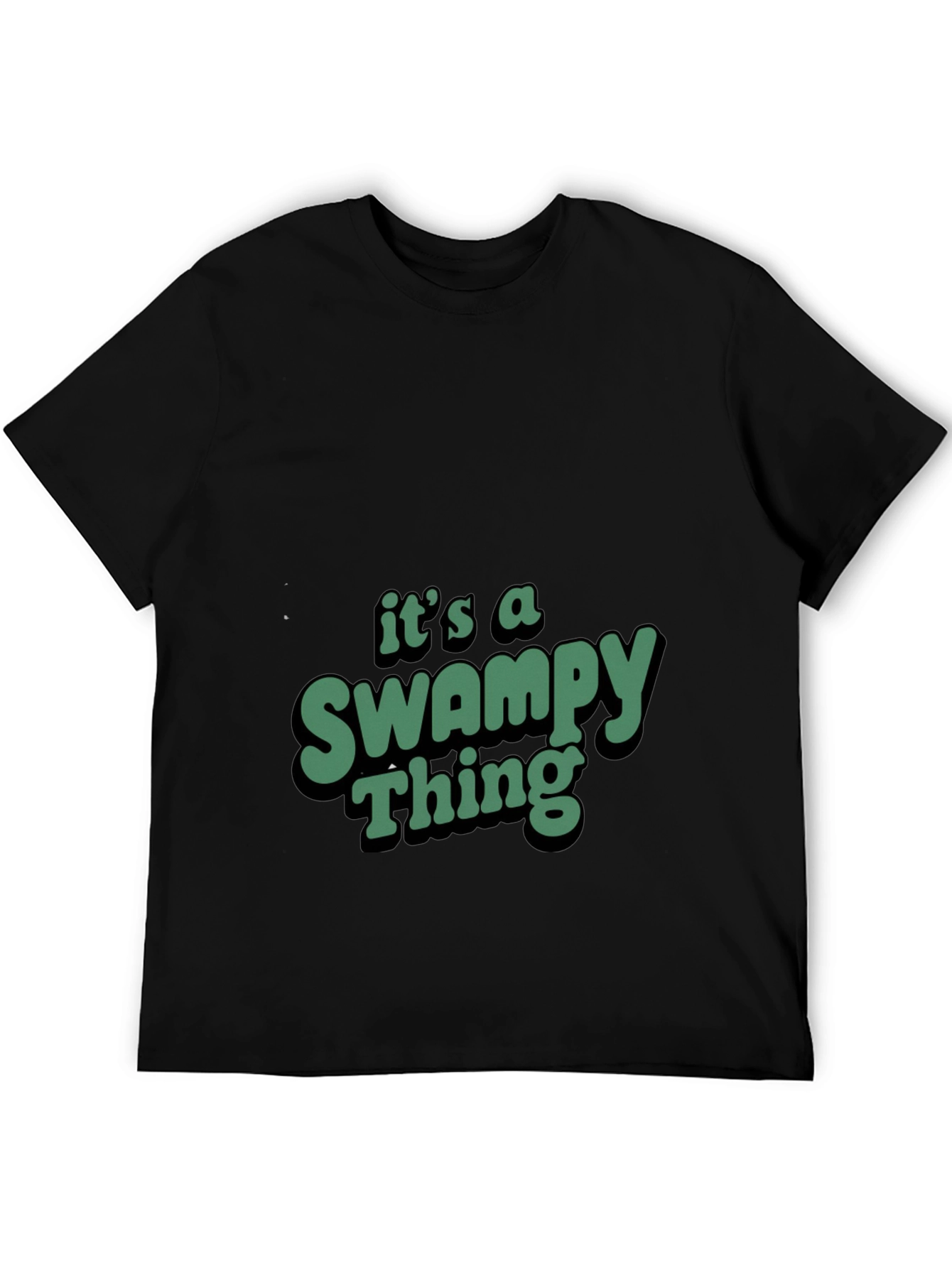 Black Swampy Thing Graphic T-Shirt view 5