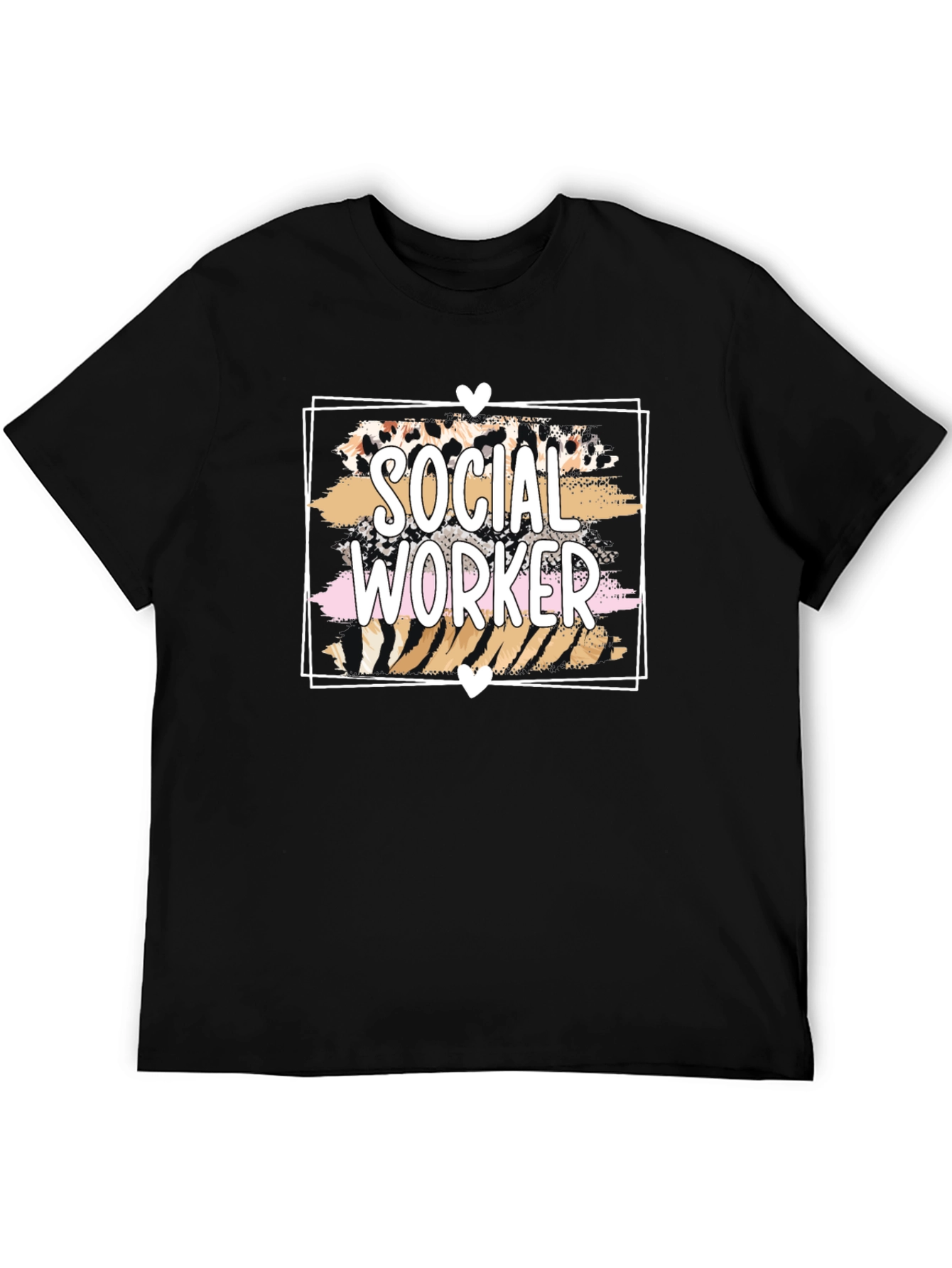 Black Social Worker Graphic Tee, Black Unisex T-Shirt view 5