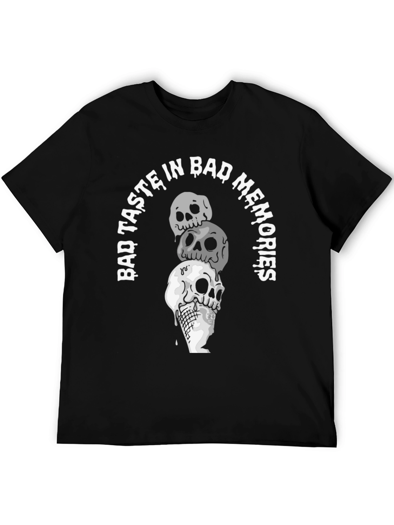 Black Skull Ice Cream T-Shirt - Bad Taste in Bad Memories view 5