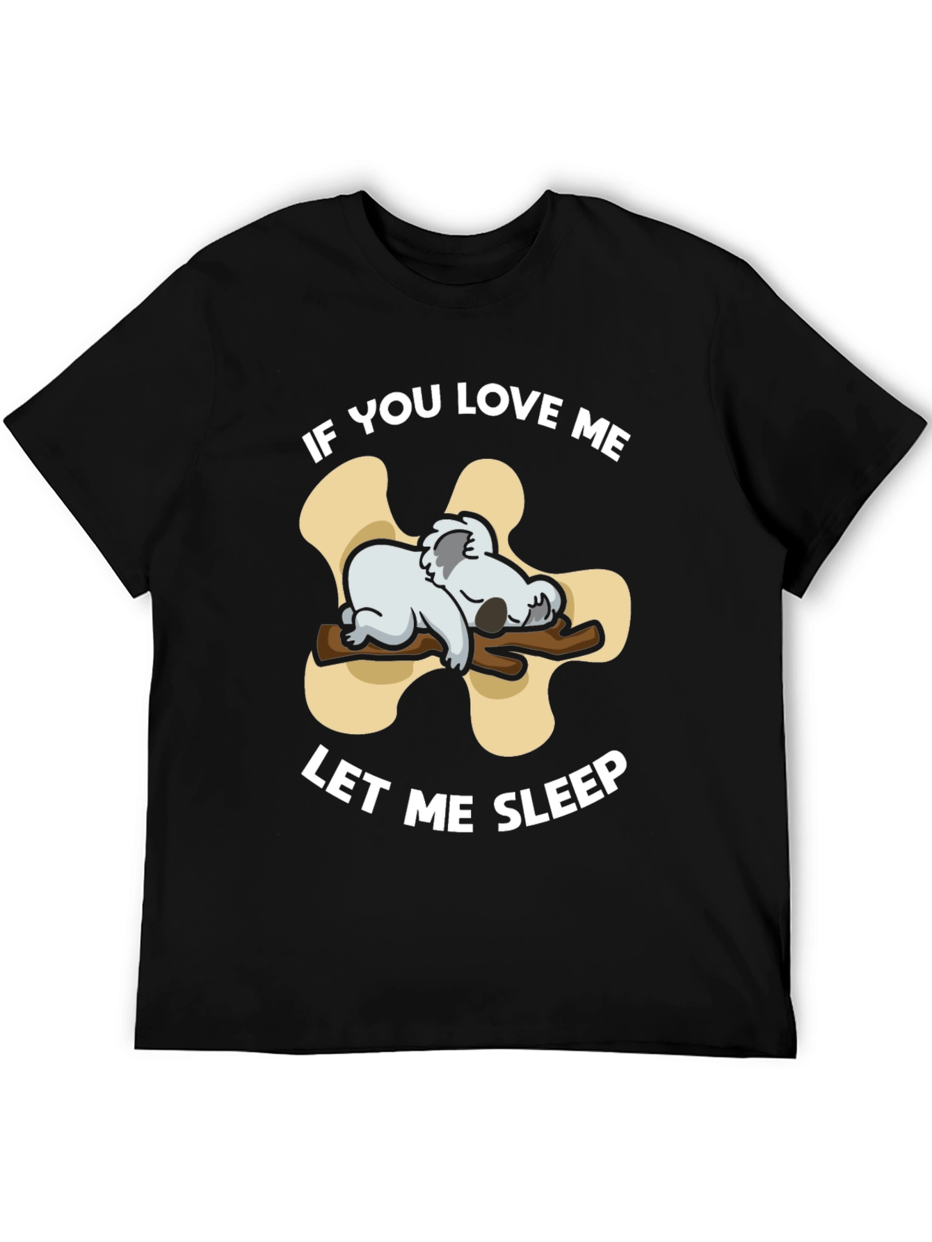 Black Koala 'Let Me Sleep' Graphic T-Shirt view 5
