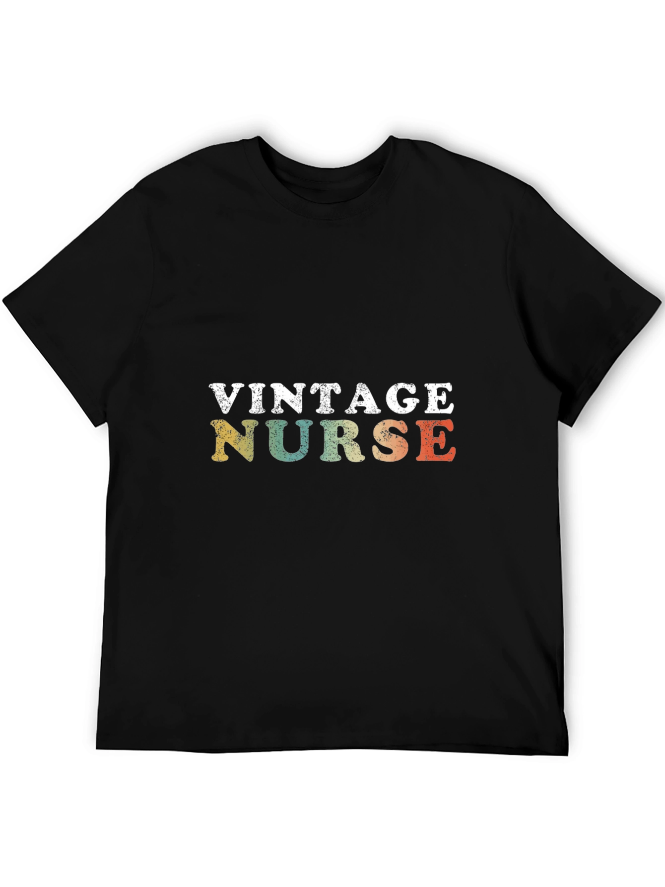 Black Vintage Nurse Graphic T-Shirt - Classic Retro Style view 5