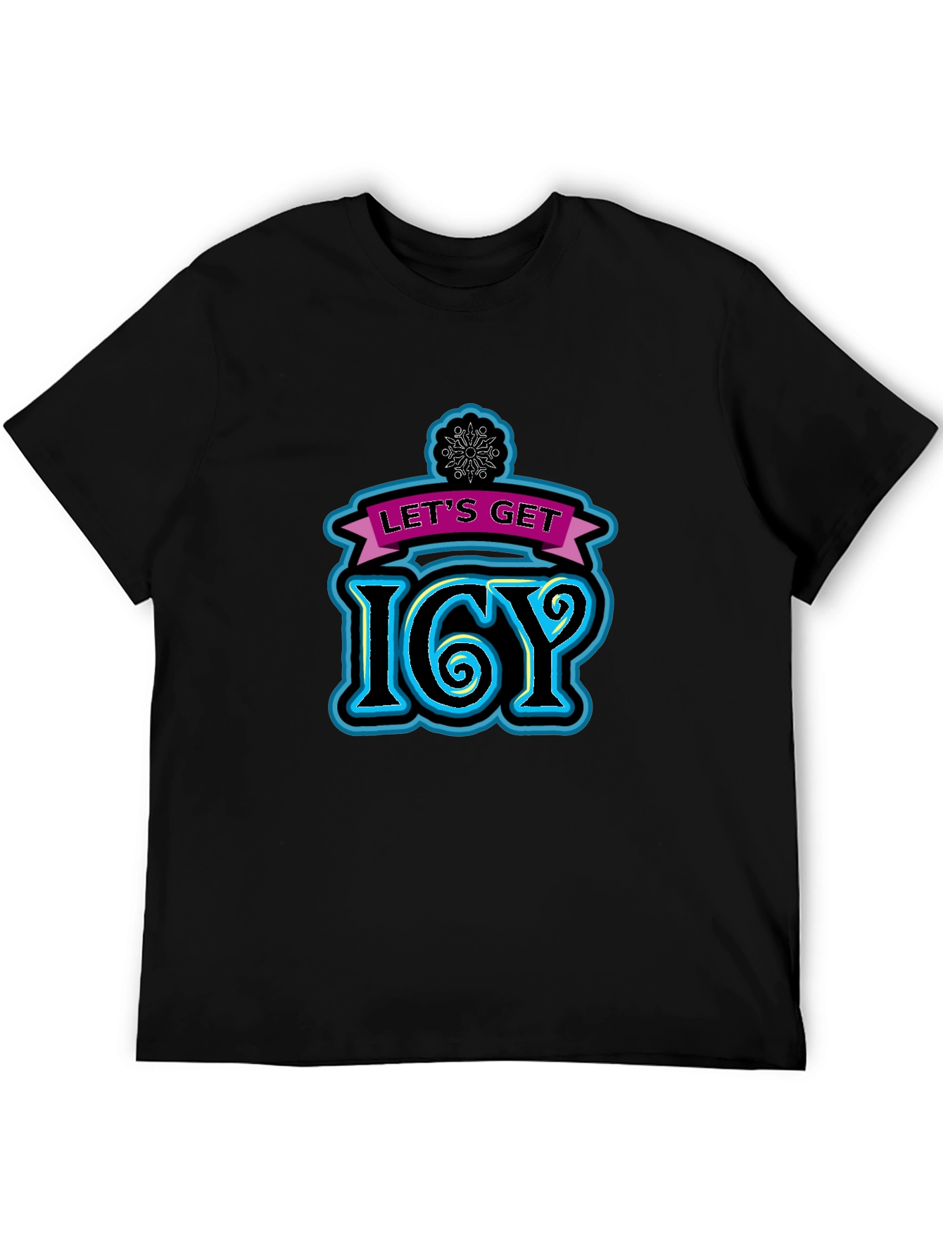 Black Let's Get Icy Black T-Shirt view 5
