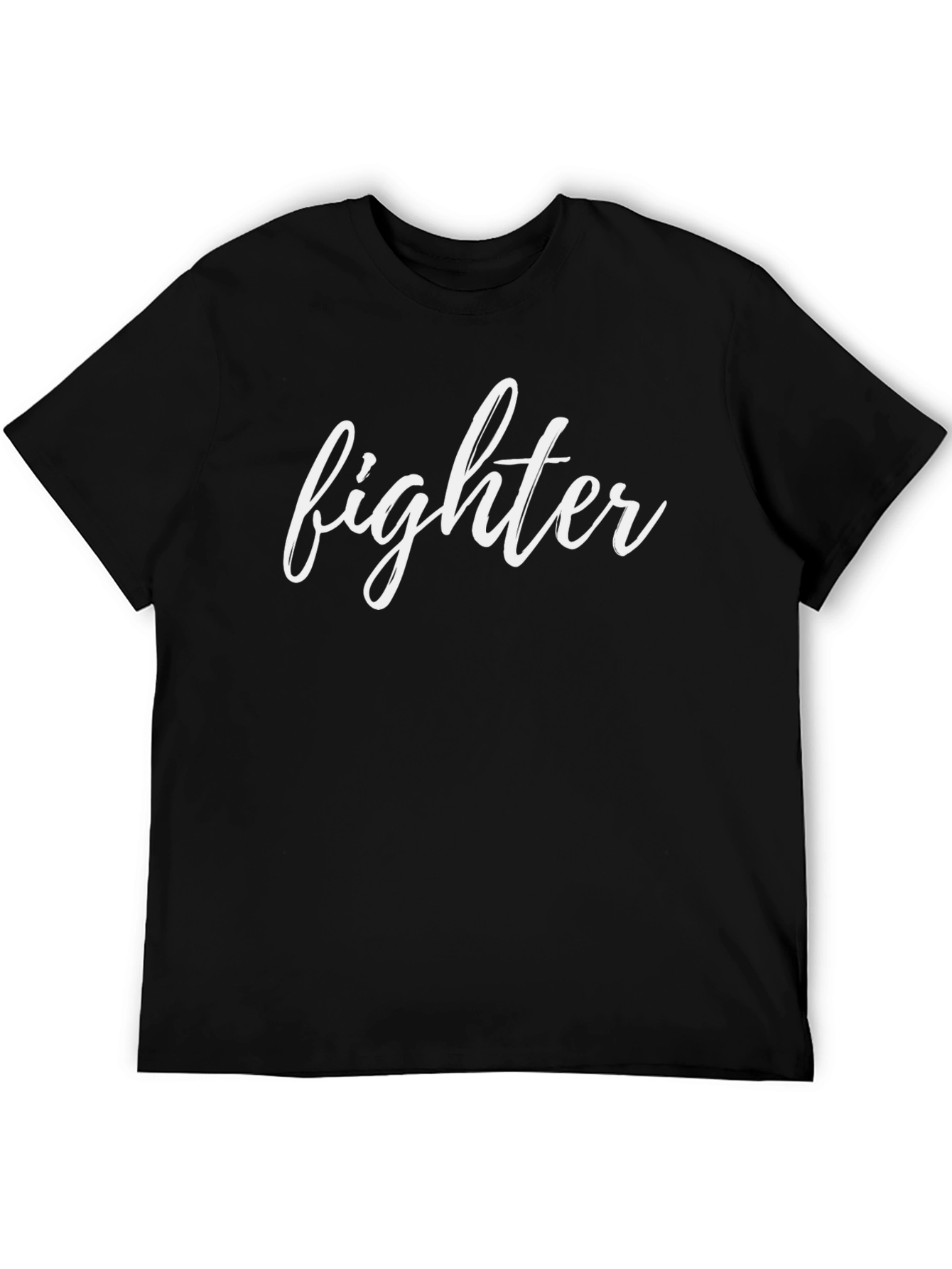 Black Fighter Script Black T-Shirt view 5
