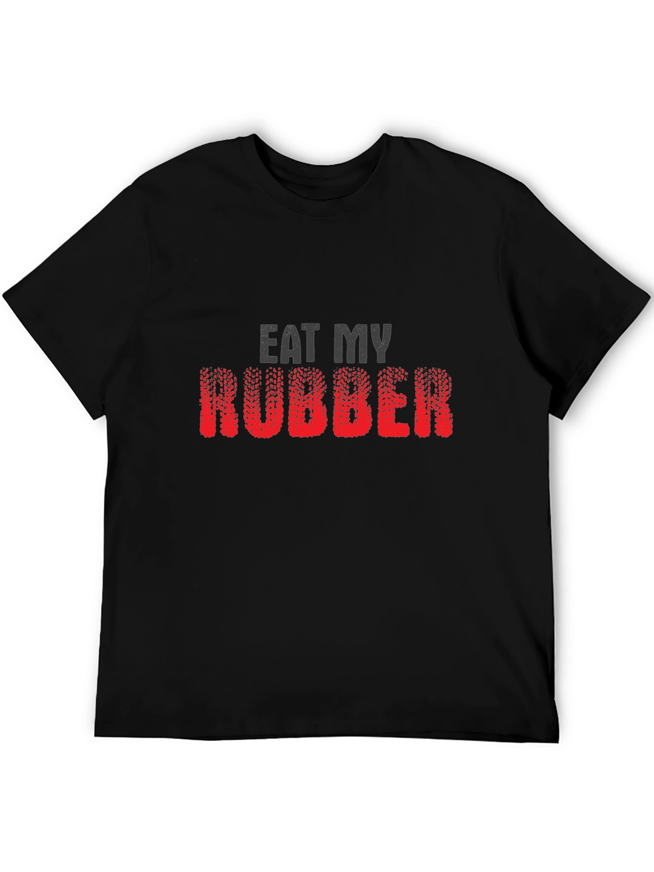 Black Eat My Rubber Graphic Tee - Novelty T-Shirt view 5