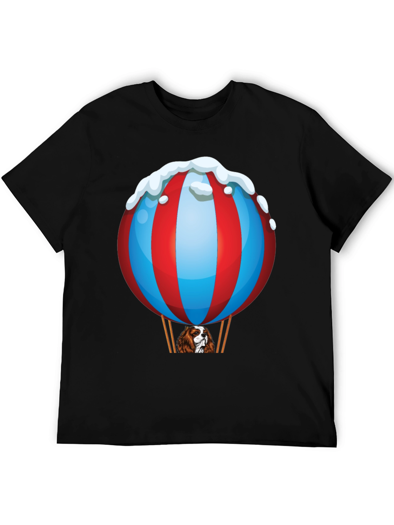 Black Dog in Hot Air Balloon T-Shirt view 5
