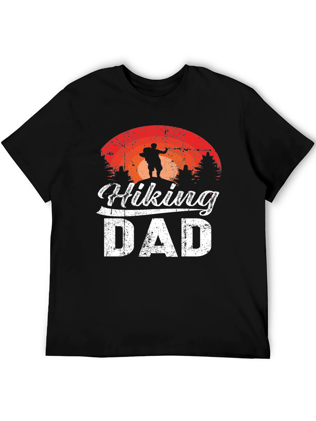 Black Hiking Dad T-Shirt - Outdoor Adventure Apparel view 5