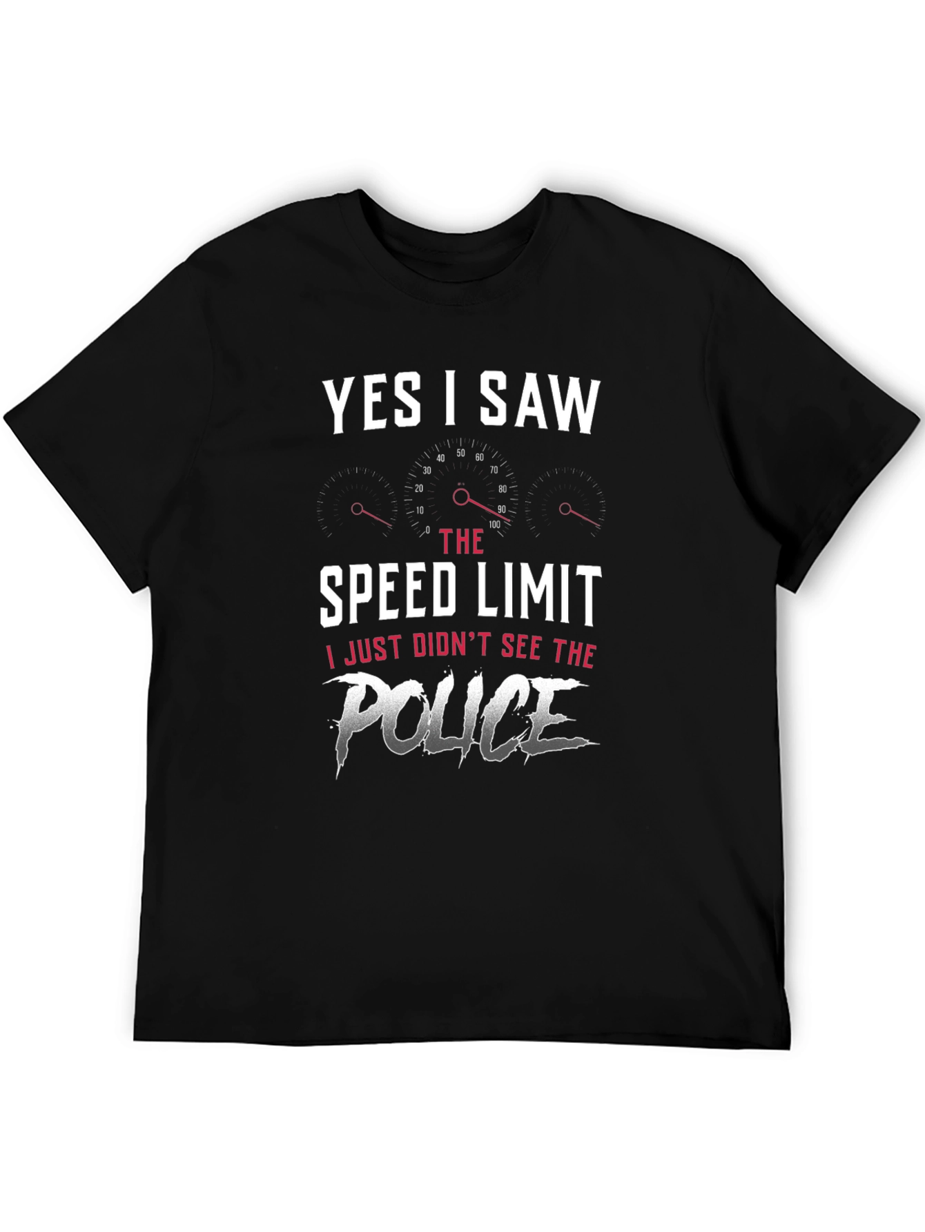 Black Yes I Saw the Speed Limit T-Shirt - Funny Car Enthusiast Tee view 5
