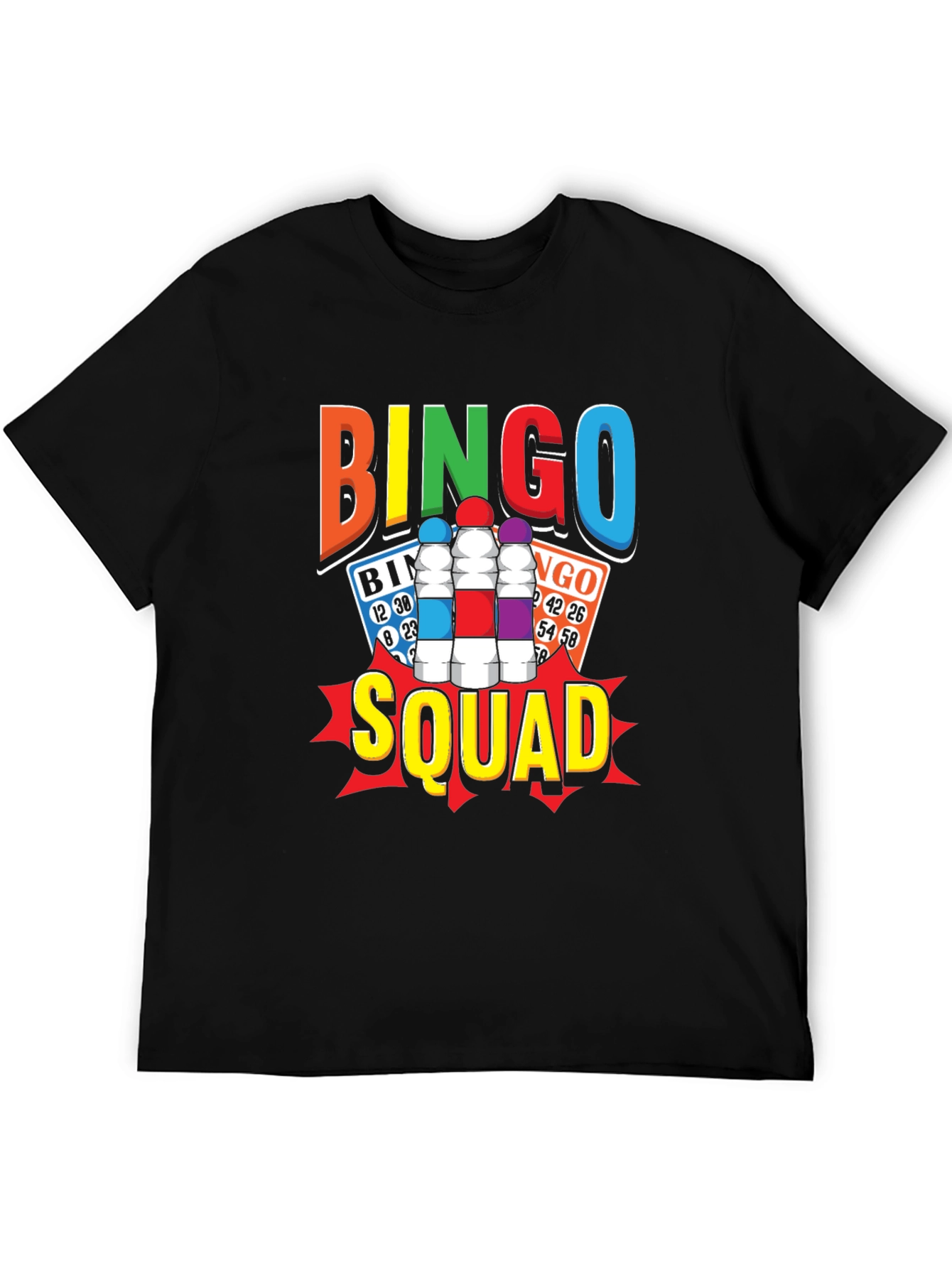 Black Bingo Squad T-Shirt - Fun & Colorful Design view 5