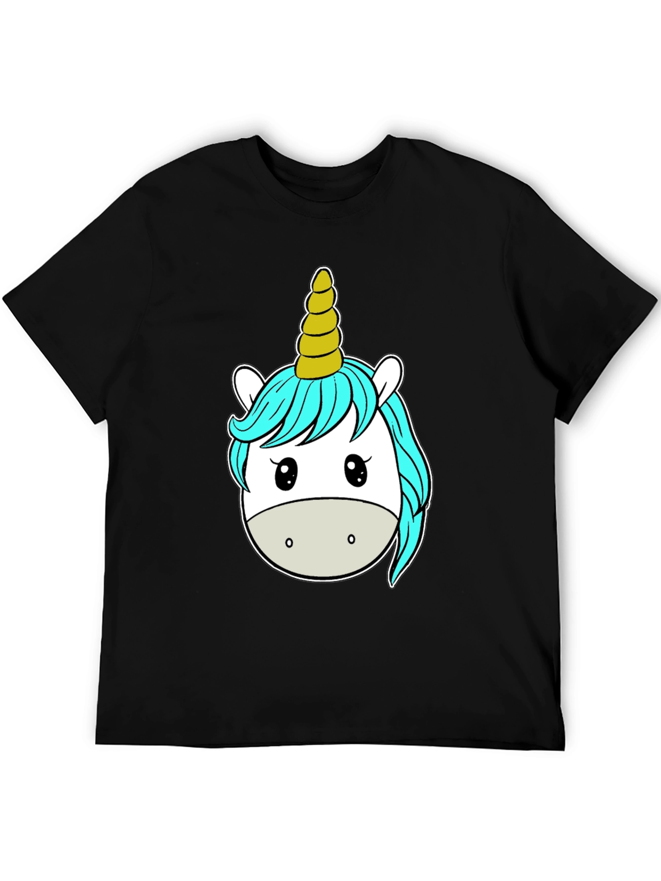 Black Unicorn Graphic Tee - Black Cotton T-Shirt view 5