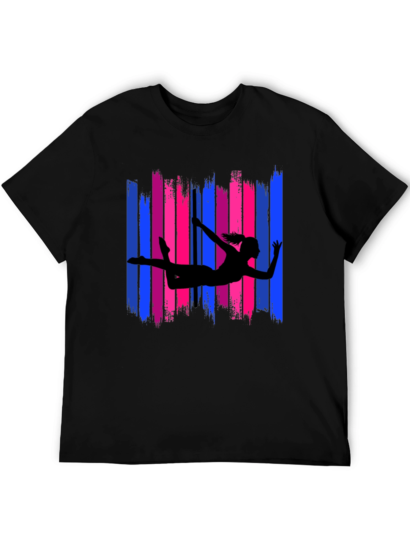Gymnast Silhouette T-Shirt Bi Pride Colors - 5