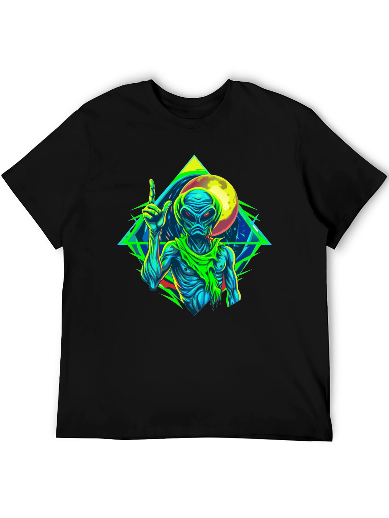 Black Alien Graphic Tee - Black Short Sleeve view 5