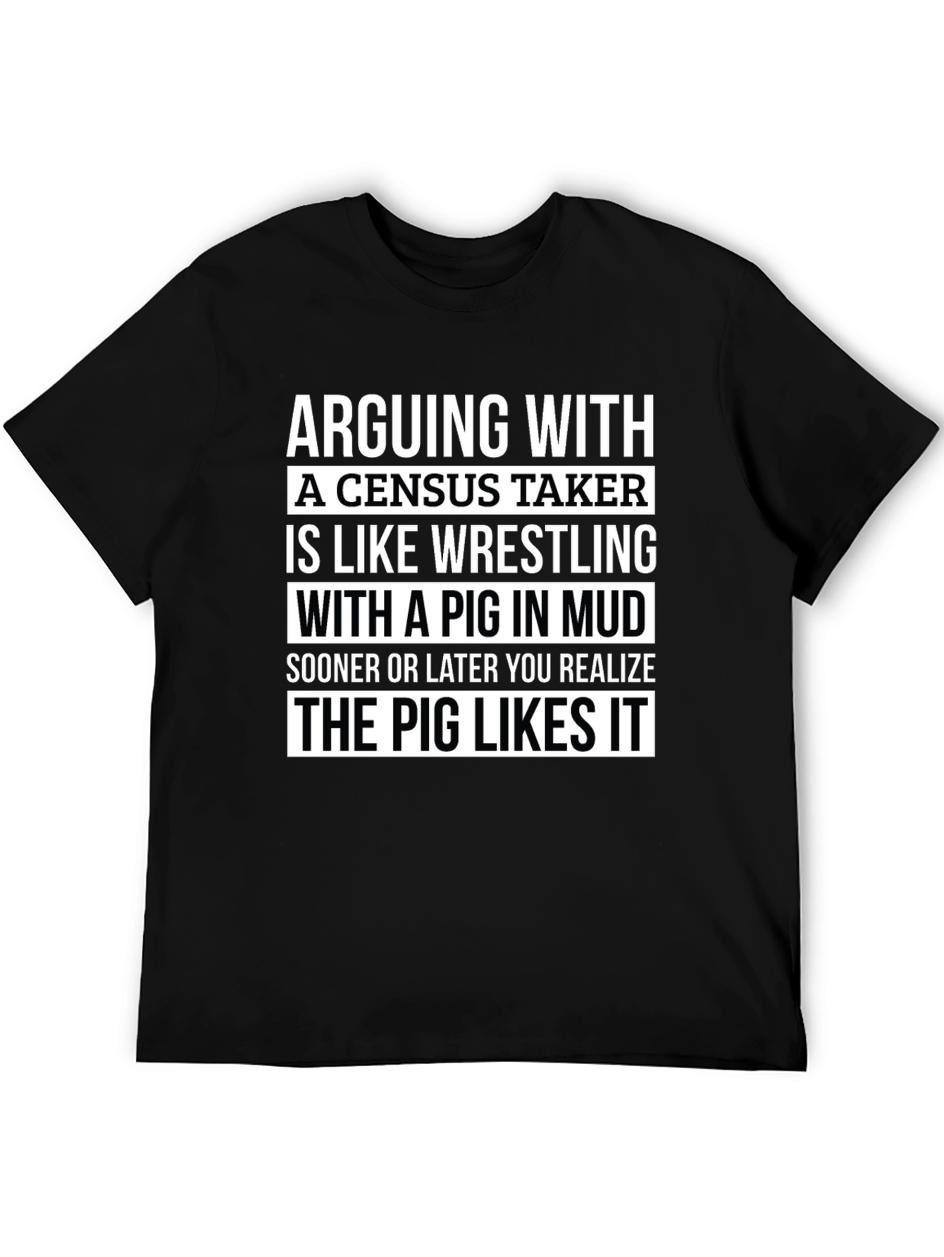 Black Arguing with a Census Taker T-Shirt view 5
