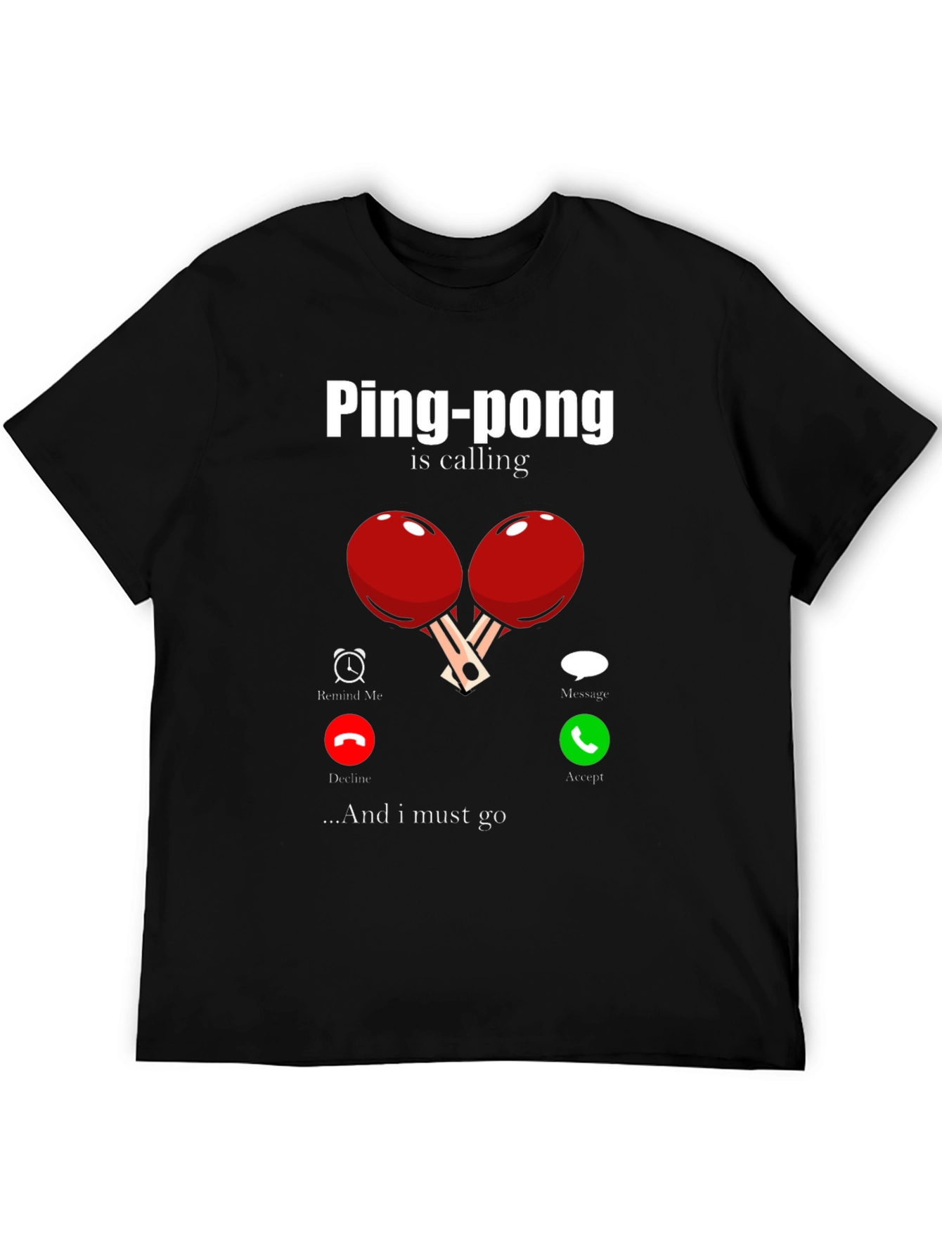 Black Ping-Pong Is Calling Men's T-Shirt view 5
