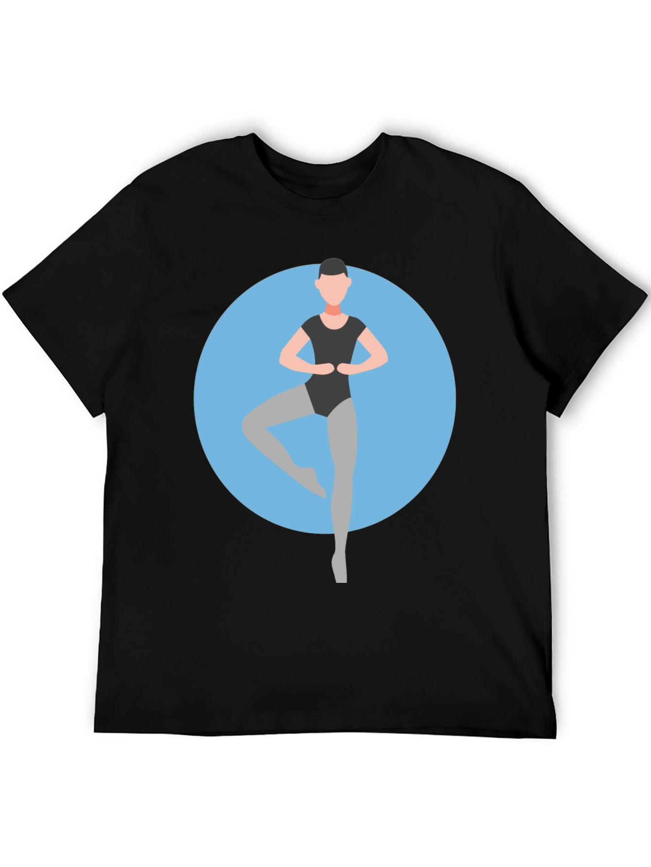Black Ballerina Graphic Tee - Black Cotton T-Shirt view 5