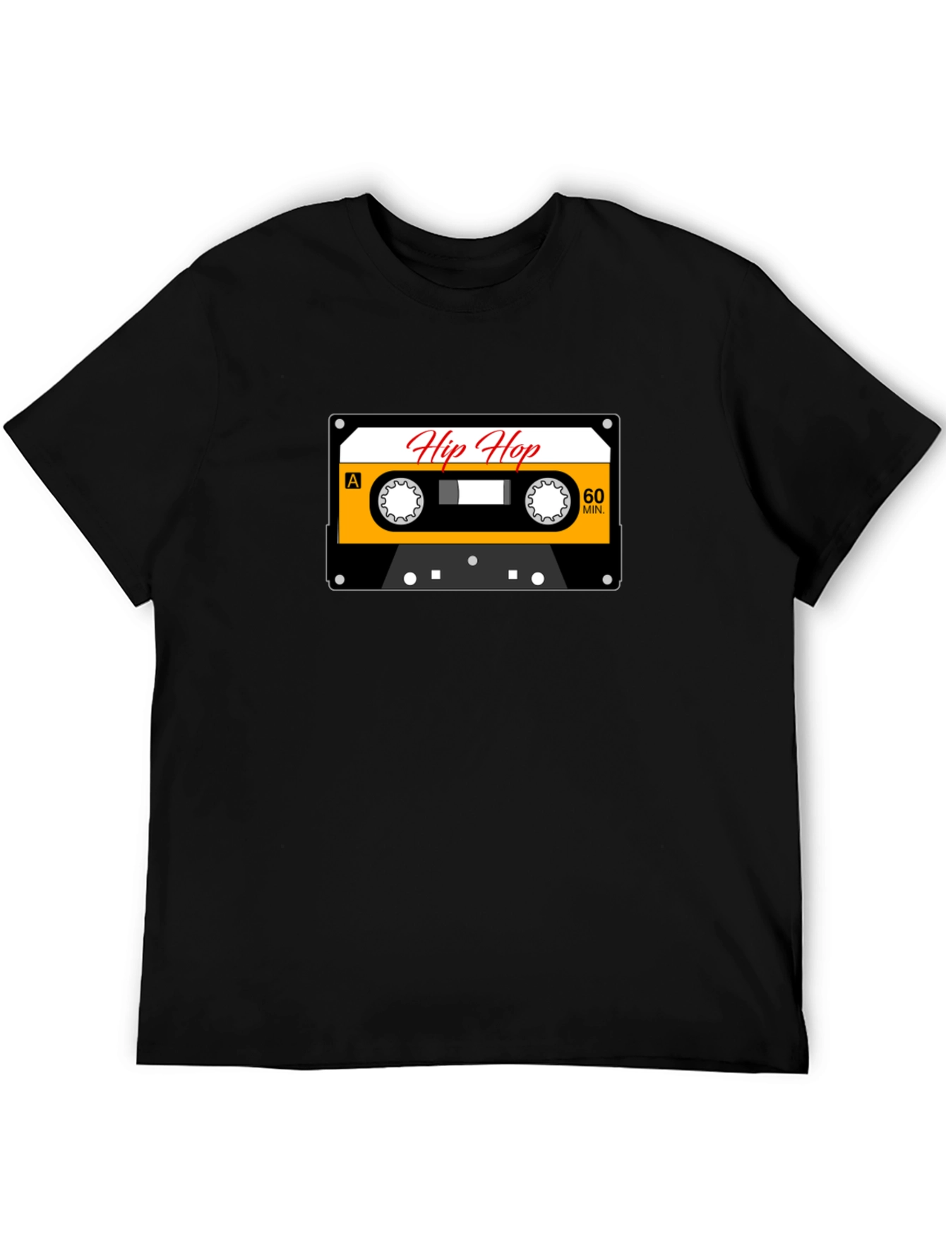 Black Hip Hop Mixtape Graphic Tee - Retro Cassette T-Shirt view 5