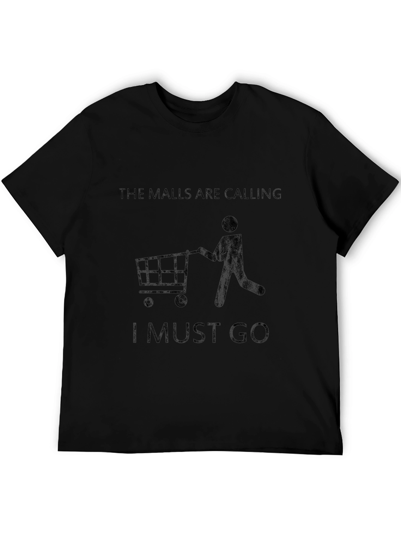 Black The Malls Are Calling T-Shirt: Shopping Lover's Tee view 5