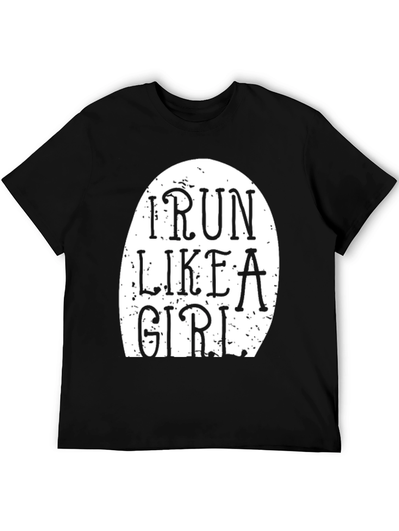 Black I Run Like A Girl Graphic Tee - Sporty & Funny view 5