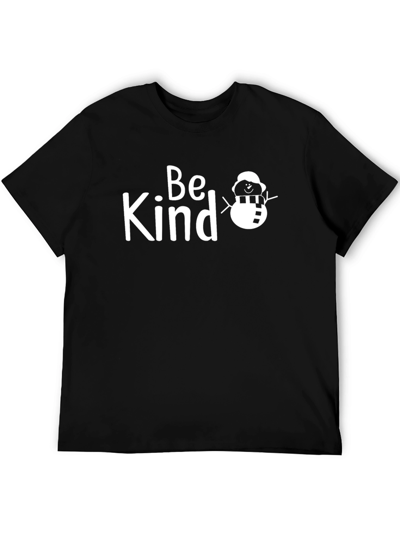 Black Be Kind Snowman Graphic T-Shirt view 5