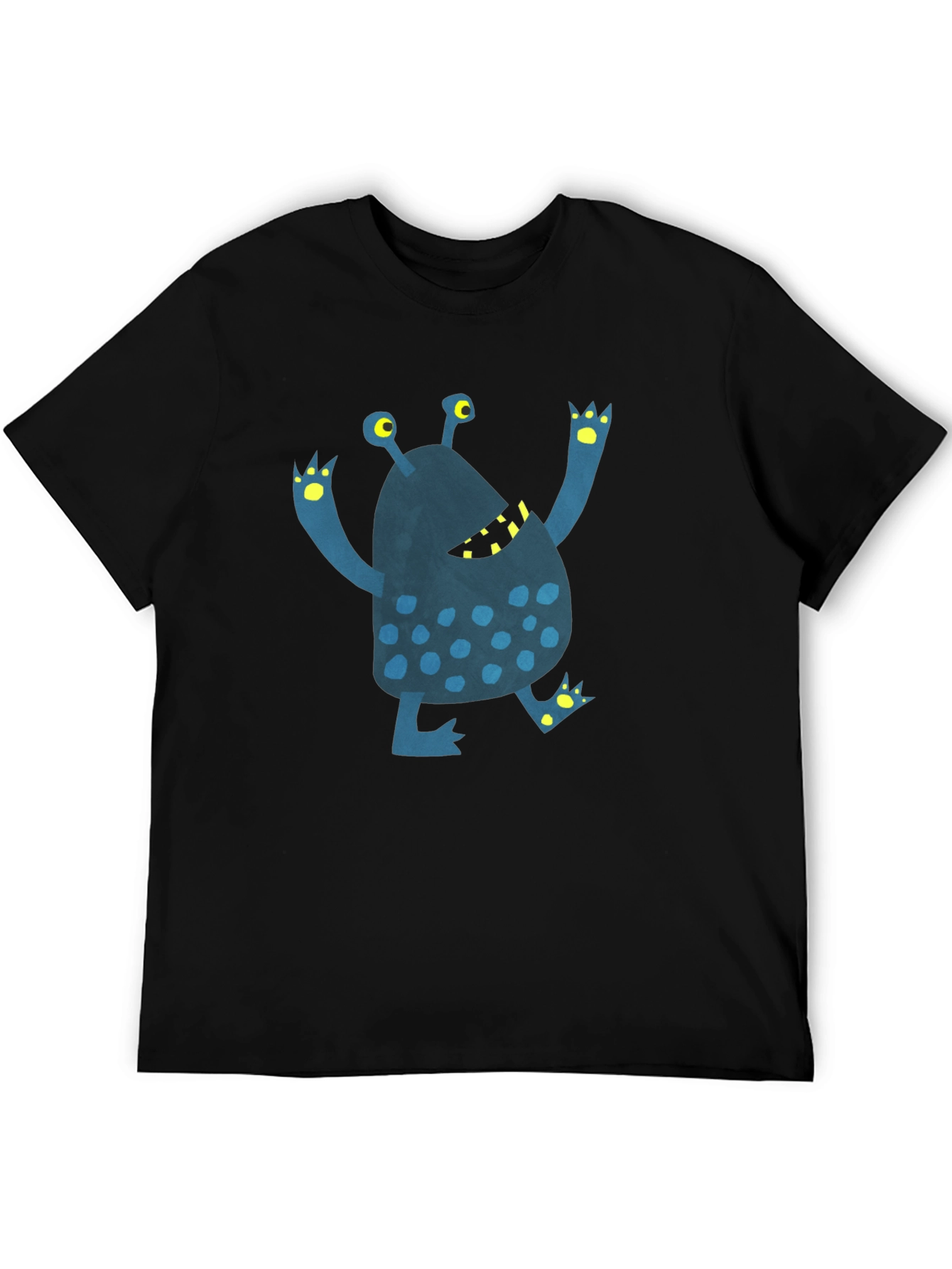 Black Monster Graphic T-Shirt - Funky Novelty Tee view 5