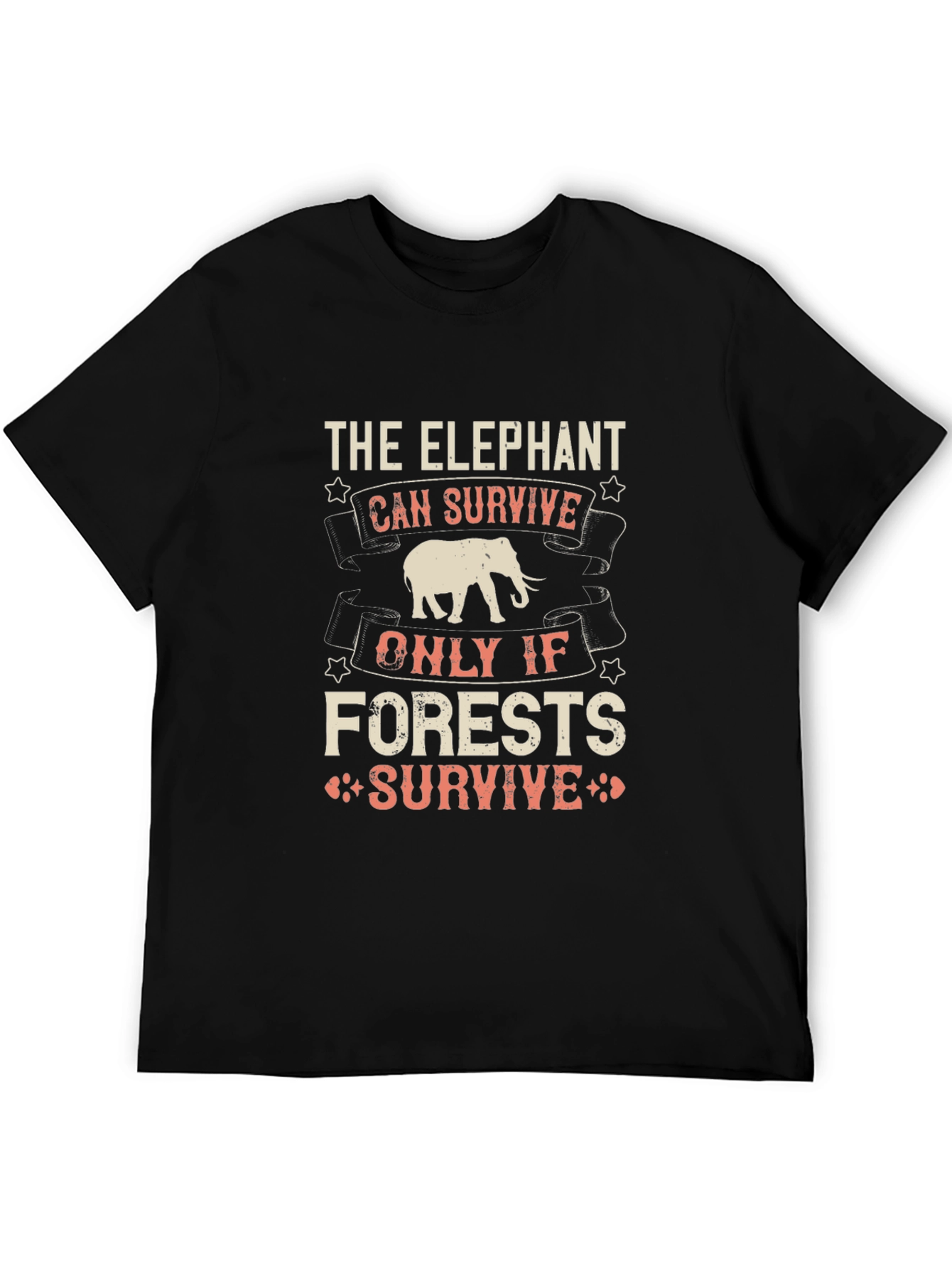 Black Elephant Conservation T-Shirt: Save the Forests view 5