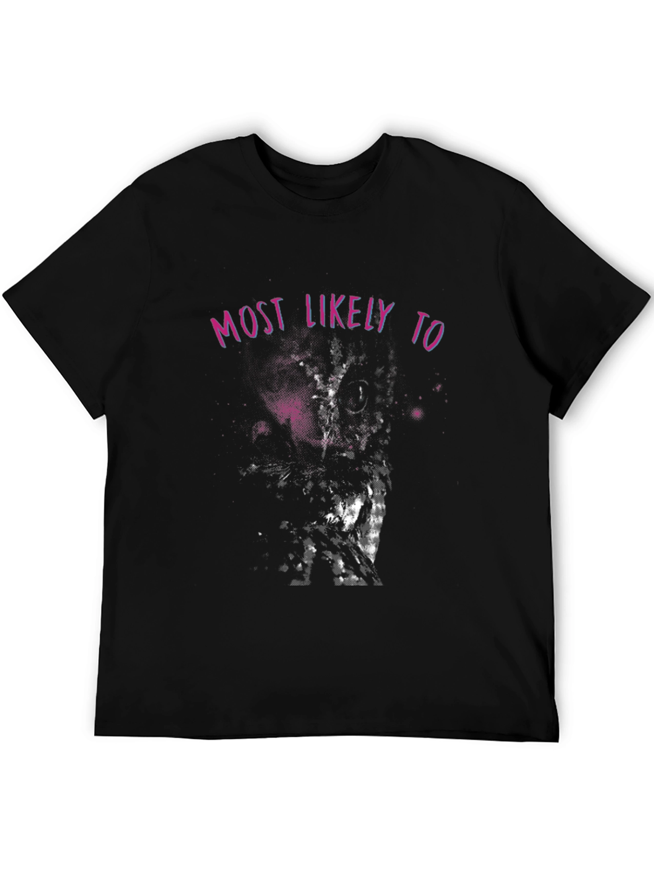Black Most Likely To Graphic Tee - Black Cotton T-Shirt view 5