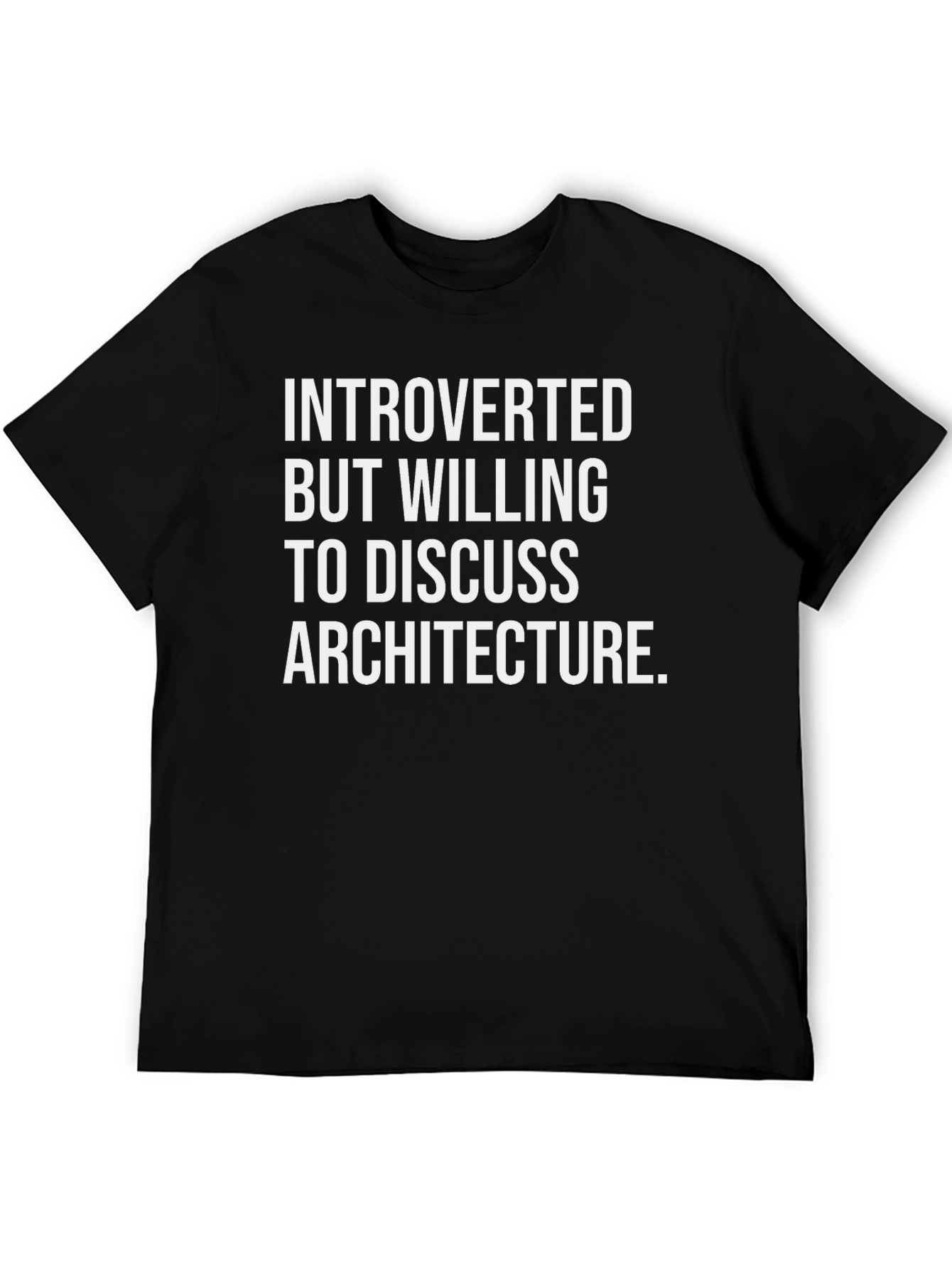 Black Introverted Architecture T-Shirt - Funny Architect Tee view 5