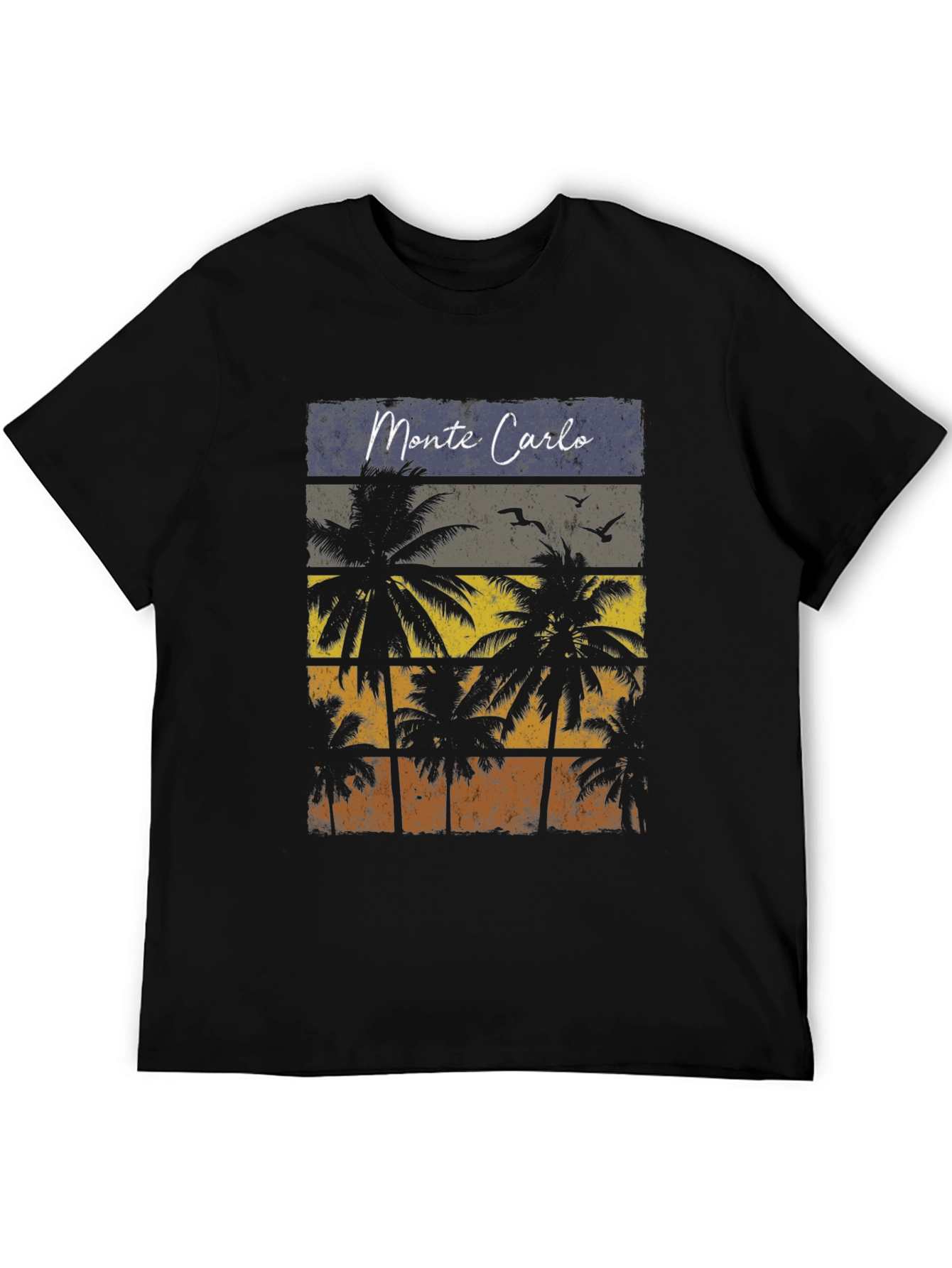Black Monte Carlo Palms Graphic T-Shirt view 5
