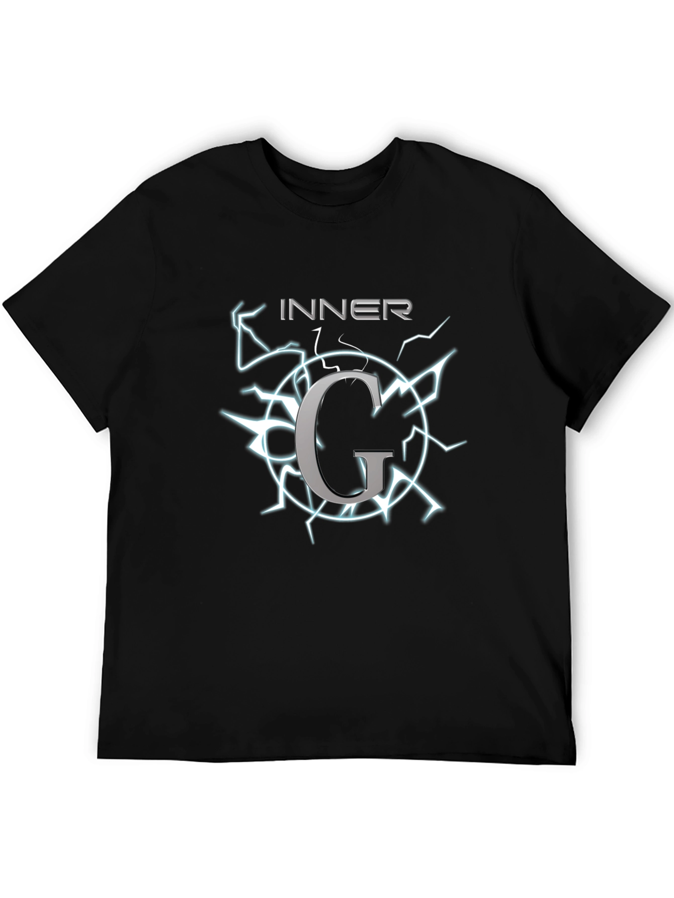 Black Inner G Graphic T-Shirt - Black Cotton Tee view 5