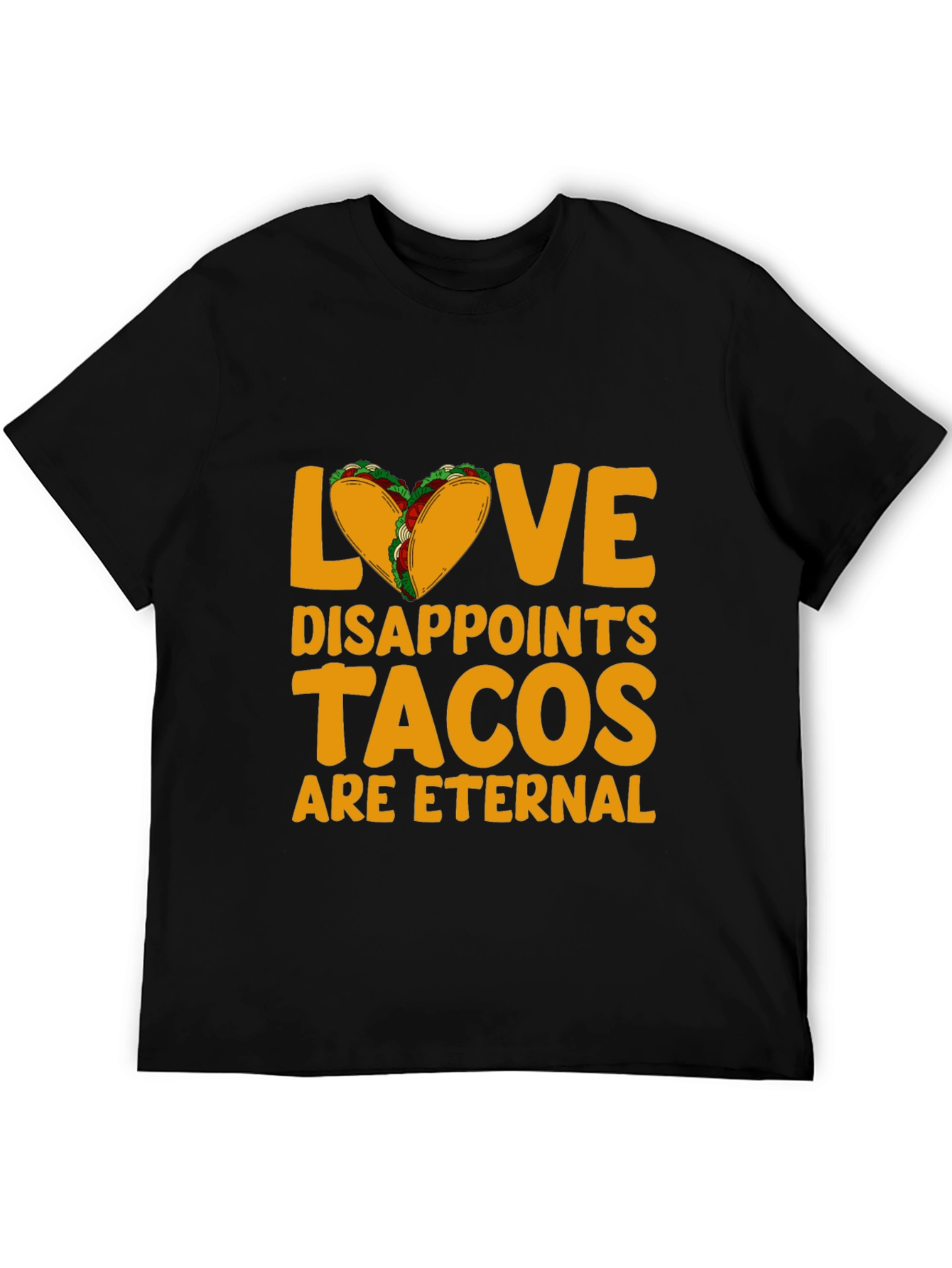 Black Love Disappoints Tacos Eternal Black Graphic Tee view 5