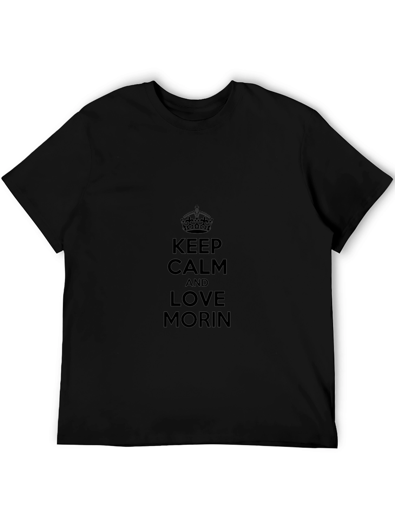 Black Keep Calm and Love Morin Graphic Tee view 5