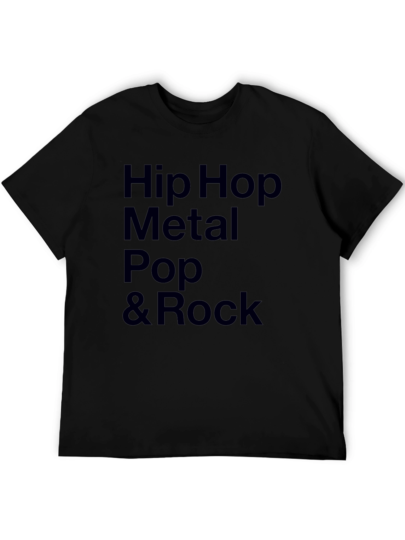 Black Hip Hop Metal Pop & Rock Music T-Shirt view 5