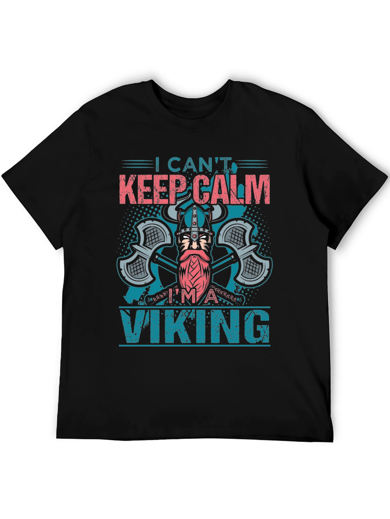 Black Viking Graphic T-Shirt - I Can't Keep Calm! view 5