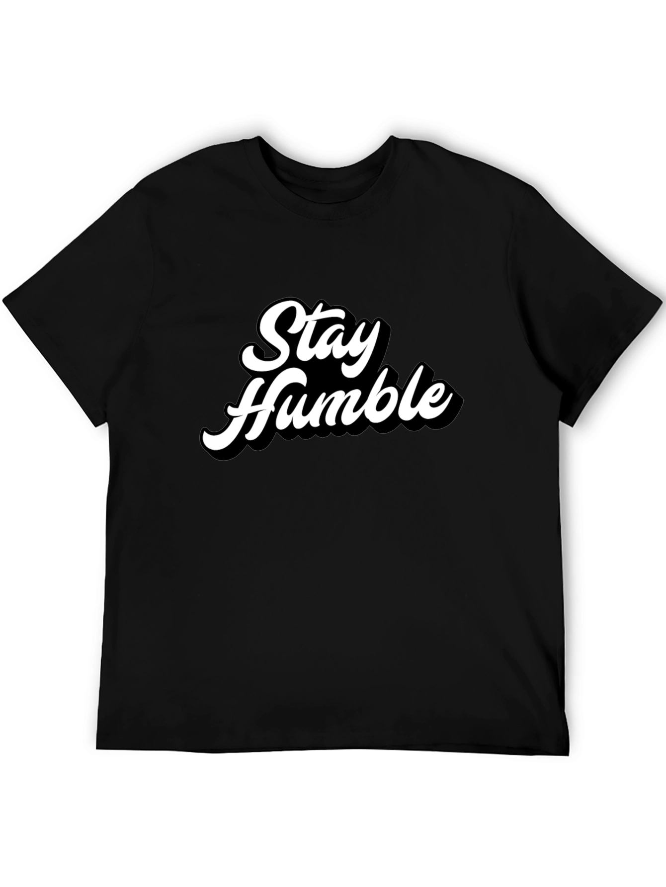 Black Stay Humble Graphic Tee - Men's Black T-Shirt view 5