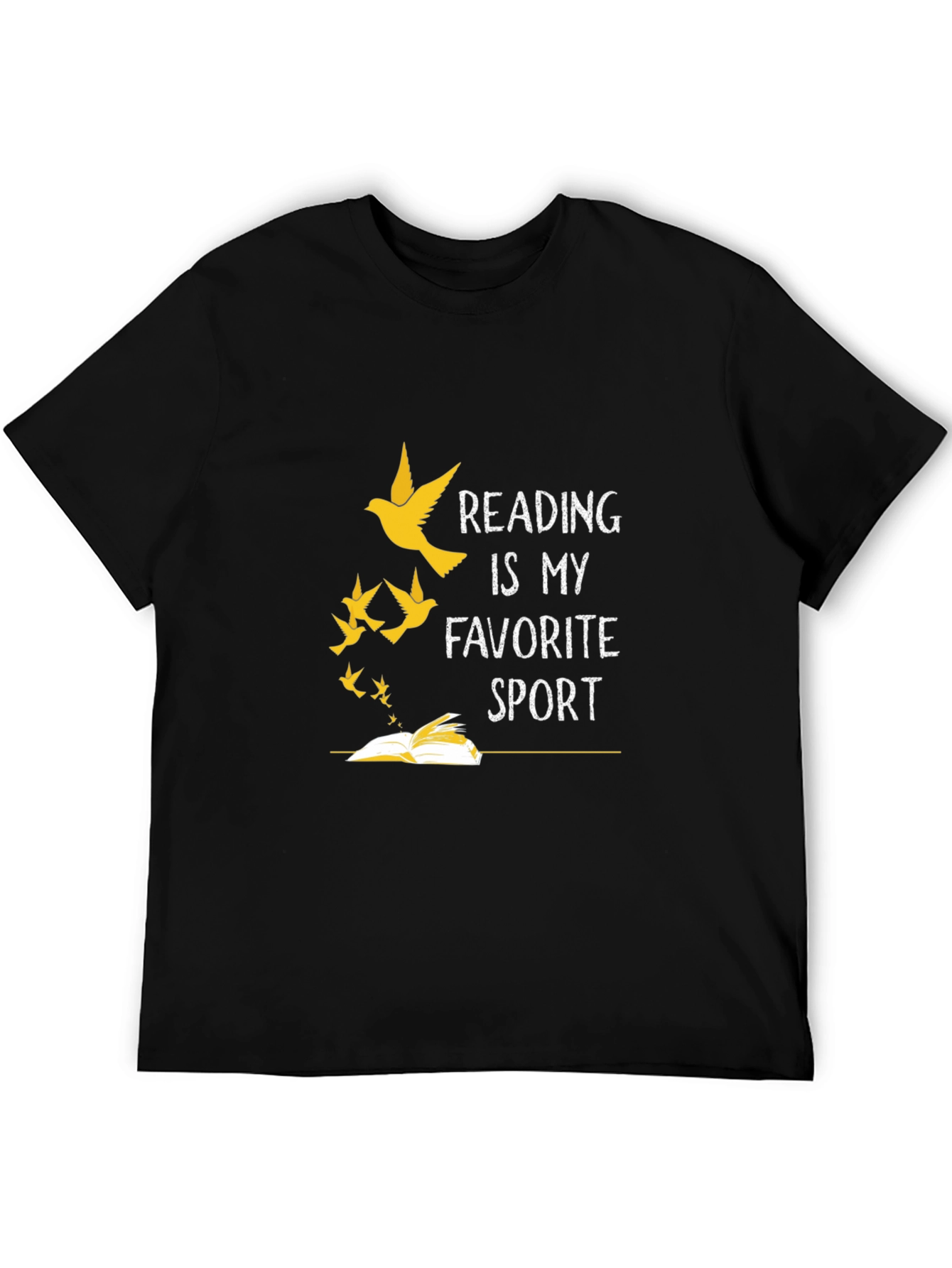 Black Reading Is My Favorite Sport T-Shirt view 5
