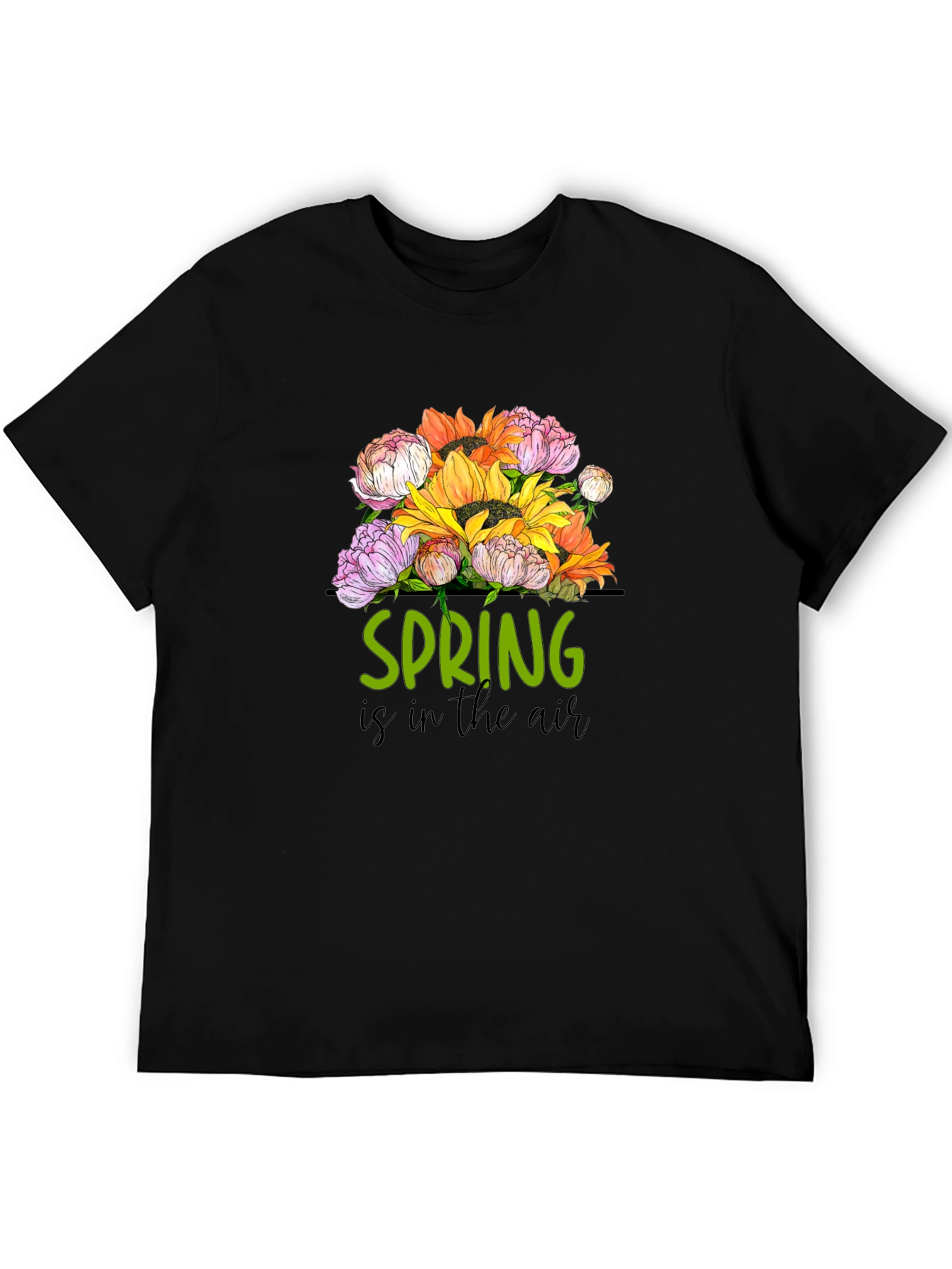 Black Spring is in the Air Graphic T-Shirt view 5