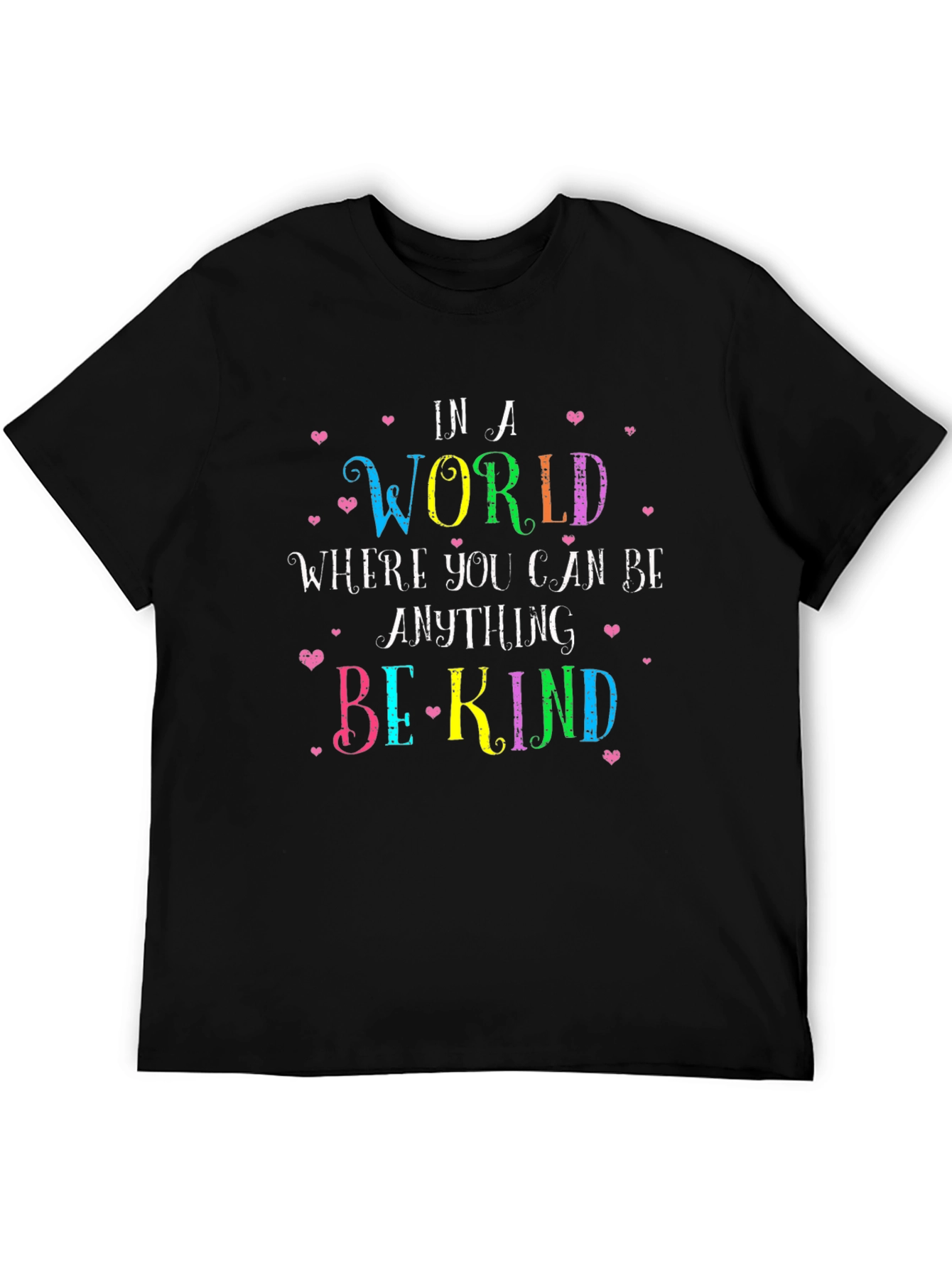 Black Be Kind T-Shirt - Inspirational Graphic Tee view 5
