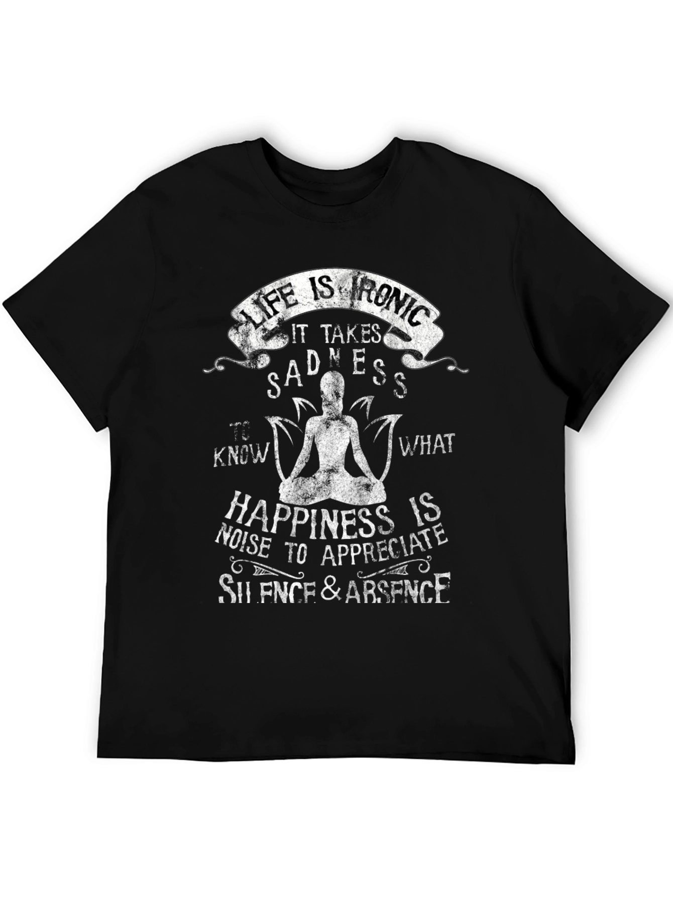 Black Life Is Ironic Graphic T-Shirt view 5