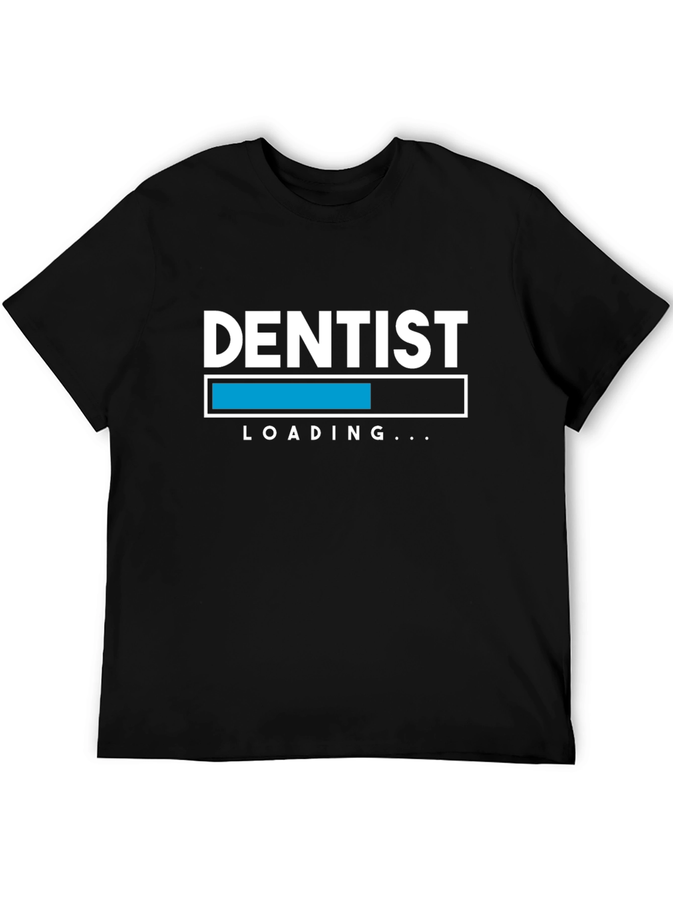 Black Dentist Loading T-Shirt - Funny Dental Student Tee view 5