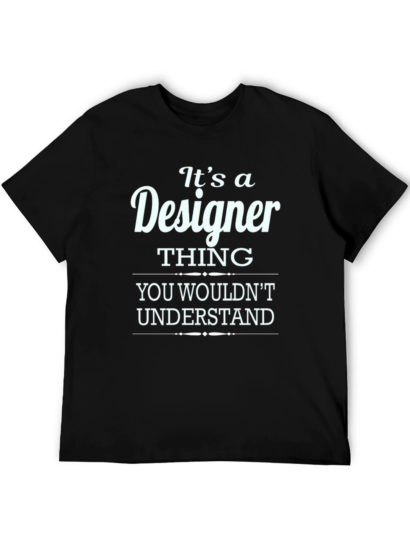 Black Designer Thing Graphic T-Shirt - Unisex Black Tee view 5